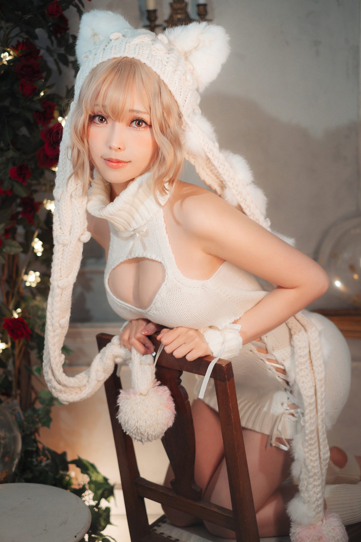 ElyEE子 cosplay 写真_白色 KNITTING 合集 | ElyEE子 全套图包 [52P-8MB]