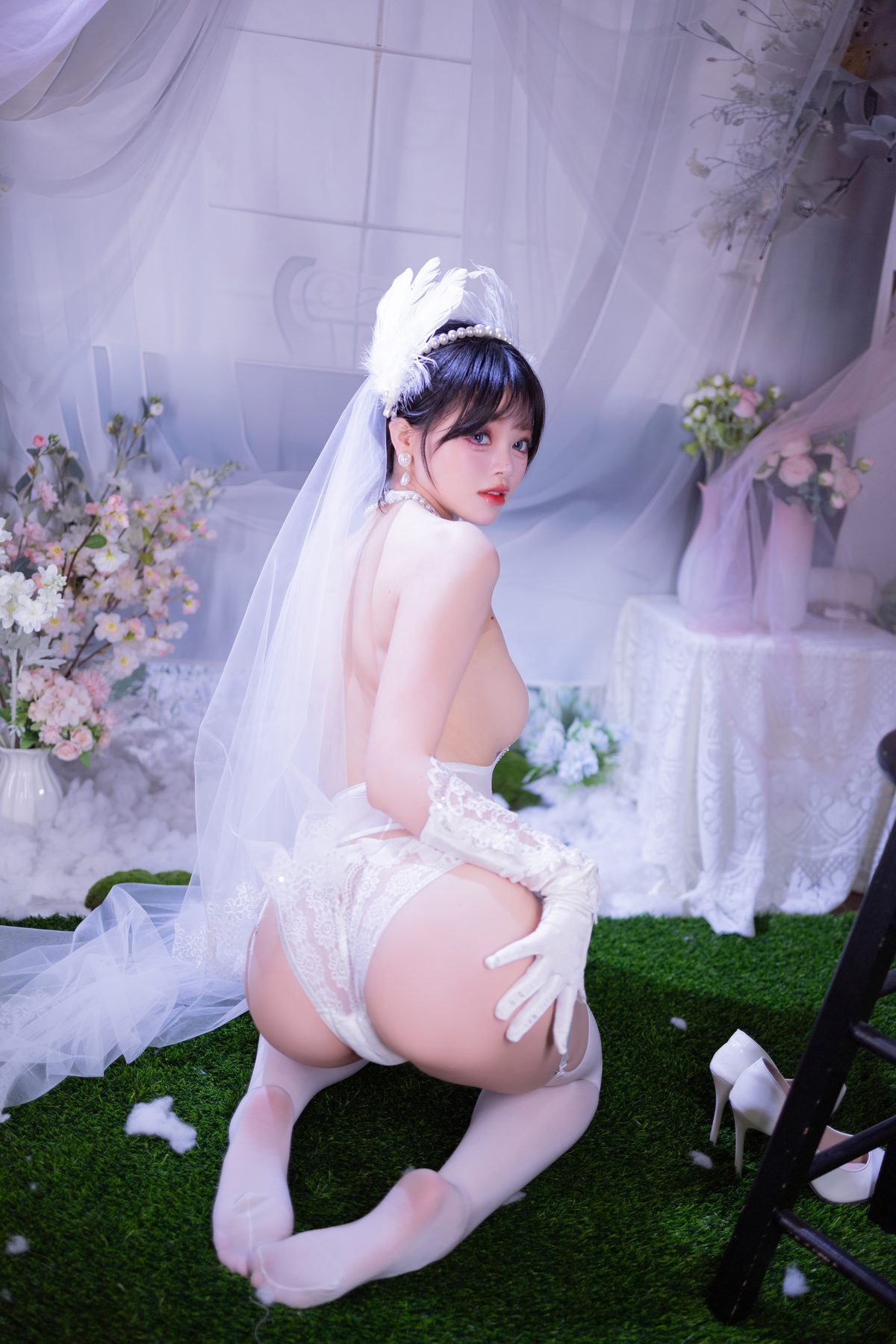 星黛鹿鹿千反田鹿子 cosplay 写真_白丝花嫁合集 | 星黛鹿鹿千反田鹿子 全套图包 [50P-540M]