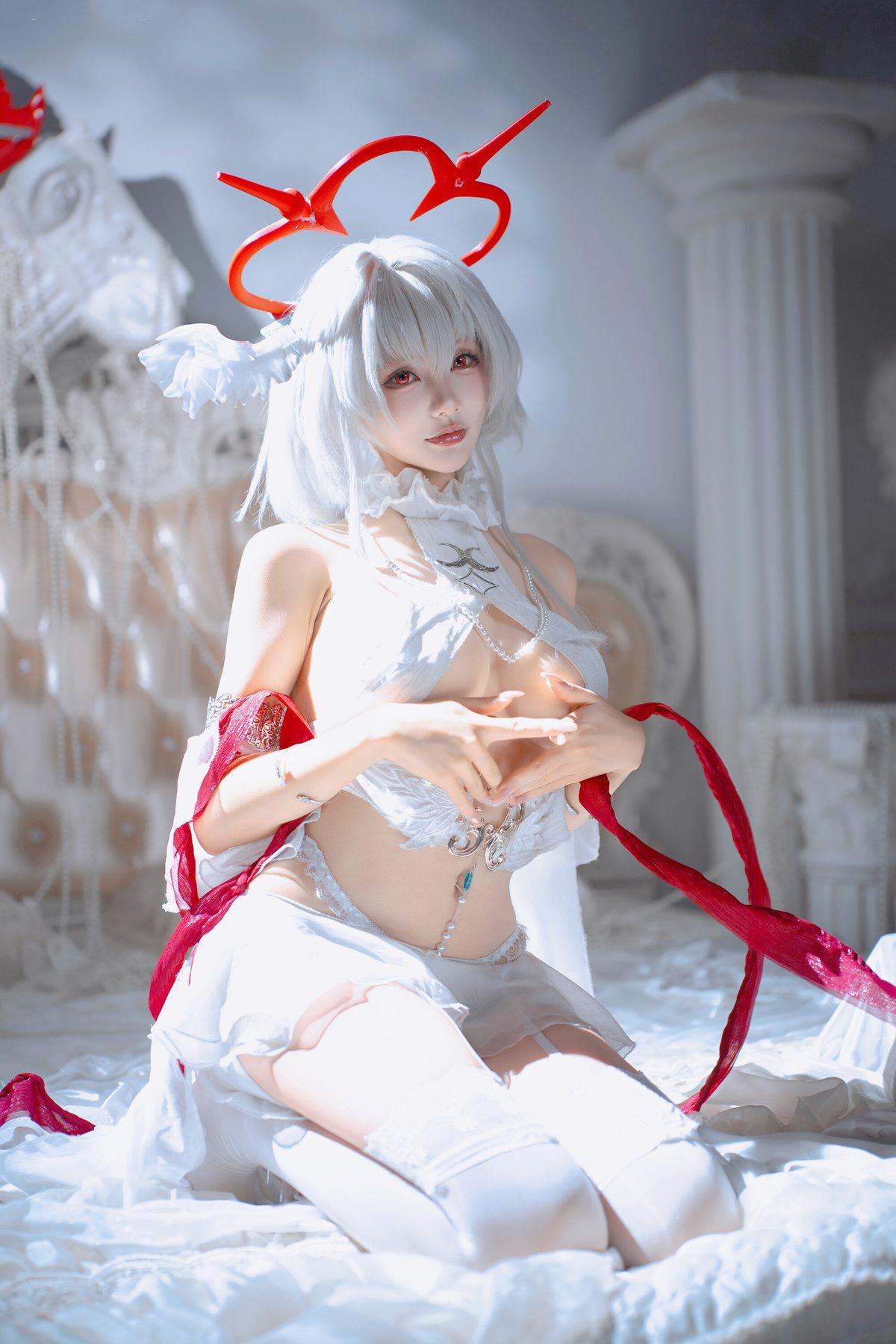 是一只熊仔吗 cosplay写真_碧蓝航线珍珠号·魔堡中的堕天使合集 | 是一只熊仔吗 COS堕天使全套图包 [40P-66M]