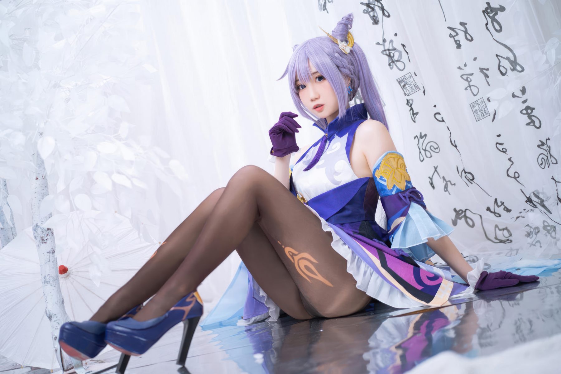 焖焖碳 COS 原神刻晴写真合集 [18P-129M]