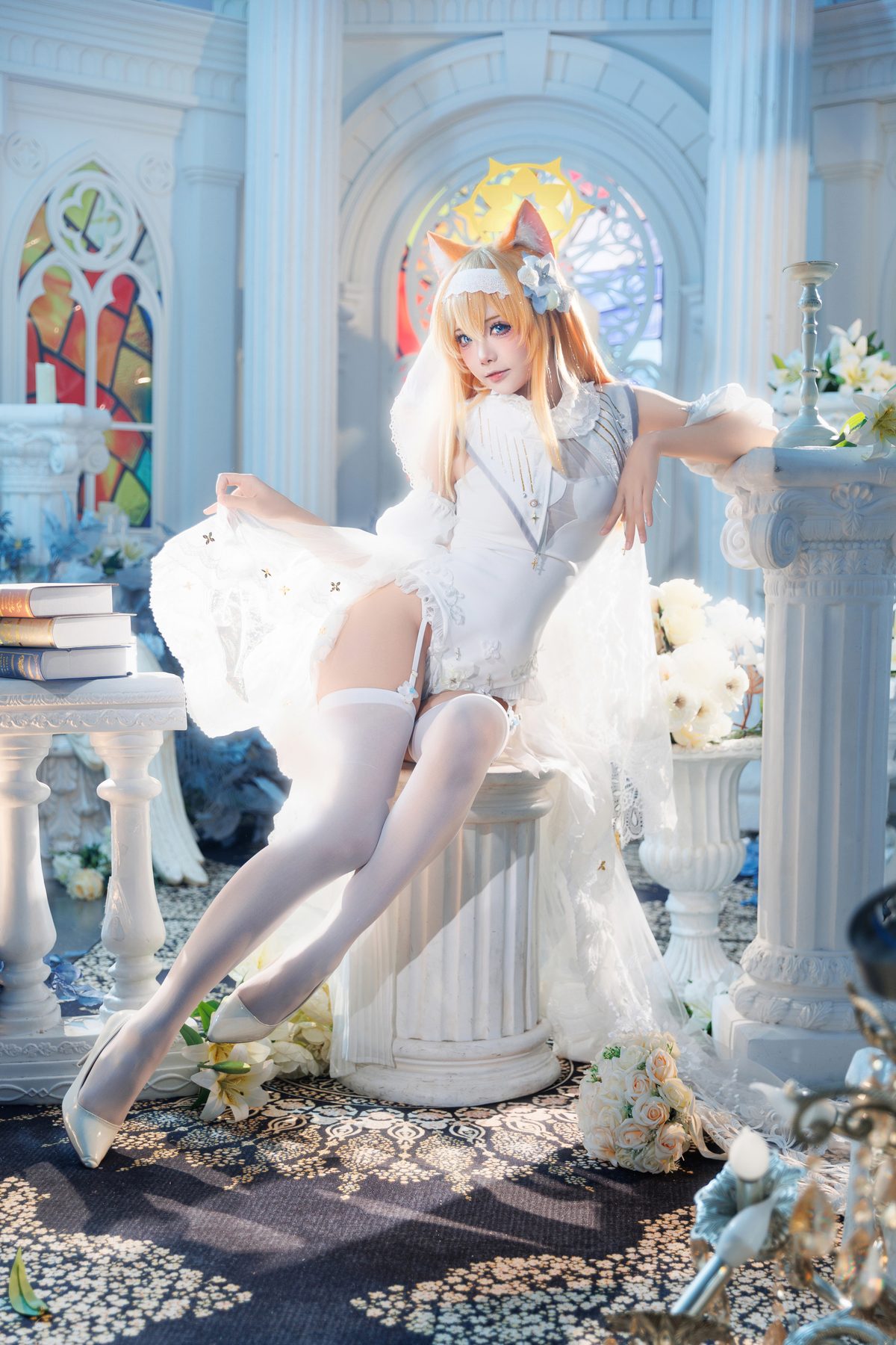 艾西Aiwest cosplay写真_蔚蓝档案伊落玛丽花嫁合集 | 艾西Aiwest COS伊落玛丽全套图包 [31P-323.1M]