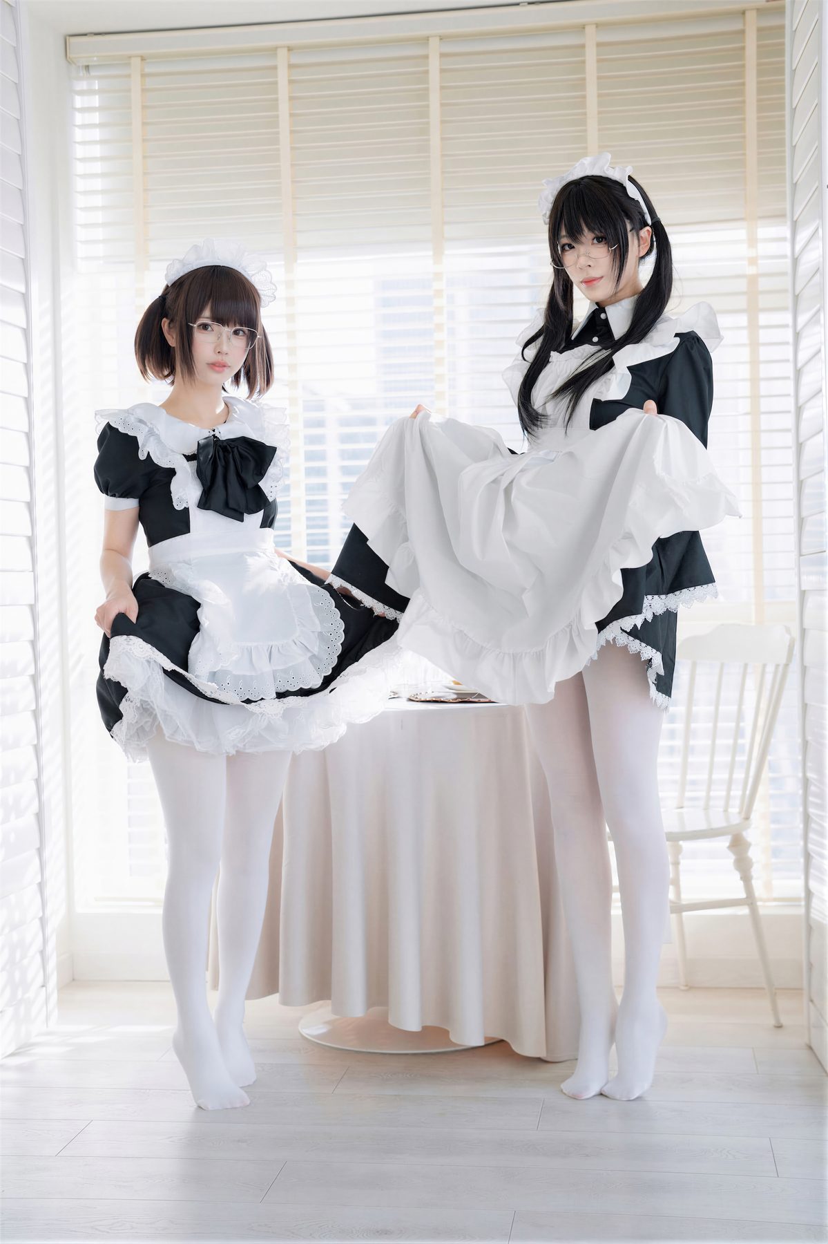 十万珍吱伏特 & 轩萧学姐 cosplay写真_双人女仆主题合集 | 香川澪&轩萧学姐 双人女仆COS全套图包 [110P+1V-27GB]
