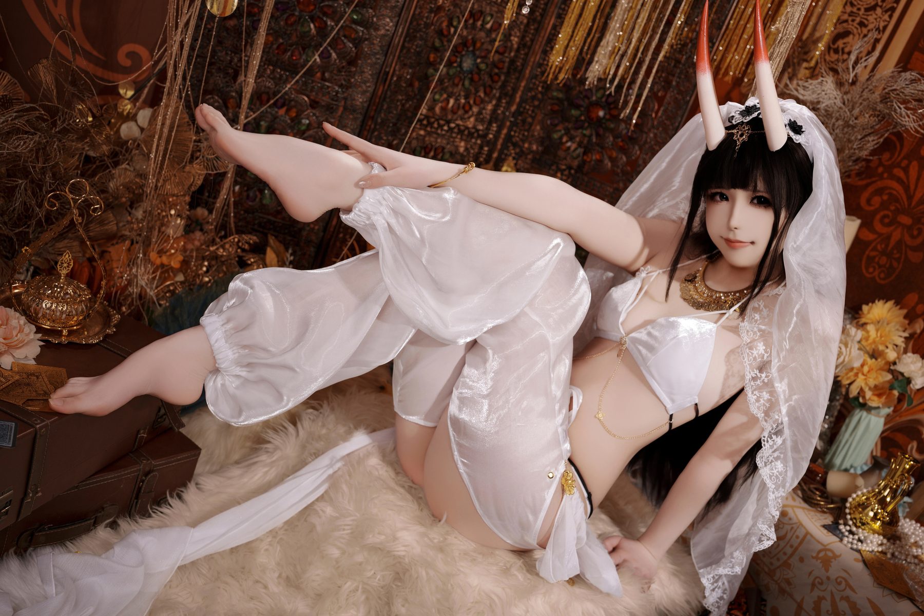 Quan冉有点饿 cosplay写真_碧蓝航线能代舞娘合集 | Quan冉有点饿 COS碧蓝航线能代舞娘全套图包 [45P]