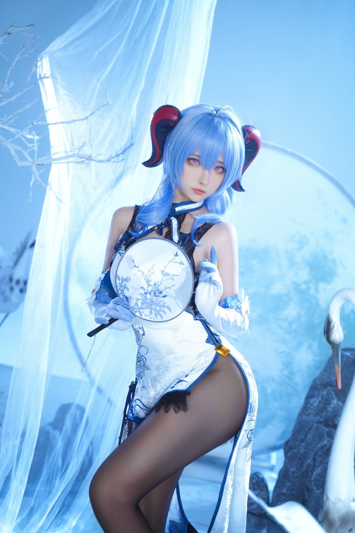 Seya-狮砸 cosplay写真_甘雨青花瓷合集 | Seya-狮砸 COS甘雨青花瓷全套图包 [12P-138MB]