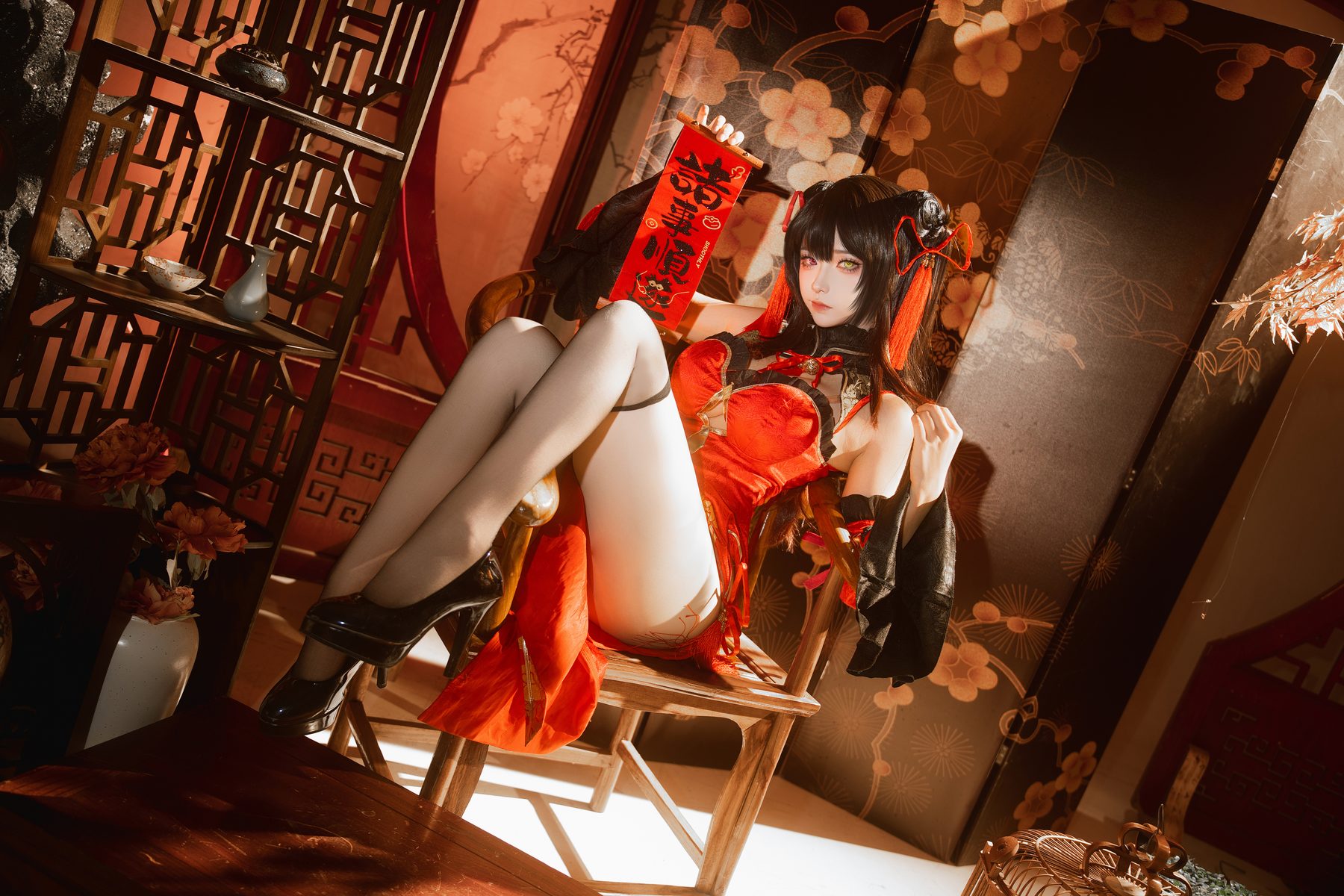 狮砸 cosplay写真_狂三旗袍合集 | 狮砸 COS时崎狂三旗袍全套图包 [12P-200M]