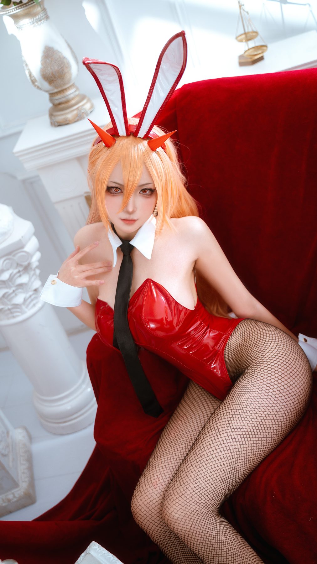 Seya狮砸 cosplay写真_电锯人帕瓦&玛奇玛兔女郎合集 | Seya狮砸 COS帕瓦玛奇玛全套图包 [12P-154M]