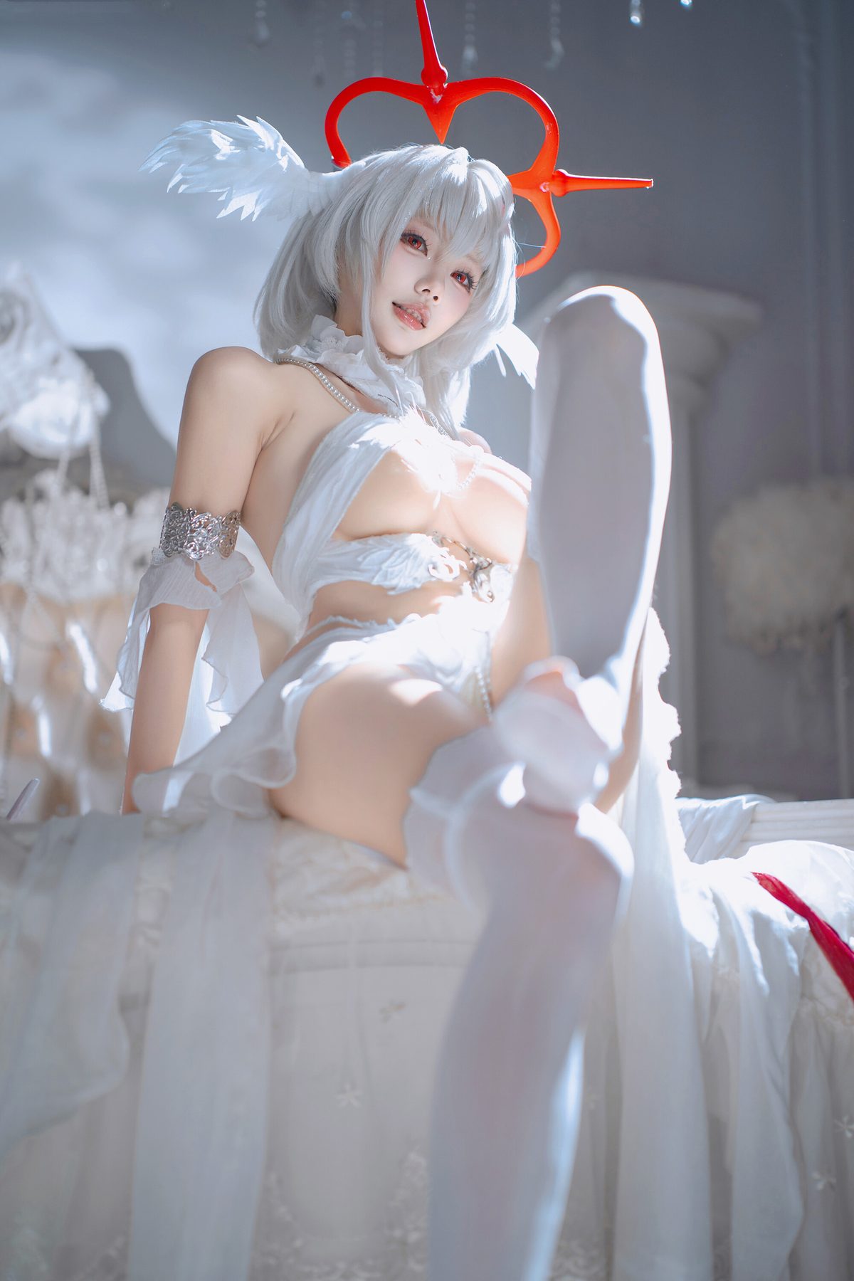 是一只熊仔吗 cosplay写真_碧蓝航线珍珠号魔堡中的堕天使合集 | 是一只熊仔吗 COS珍珠号全套图包 [40P]