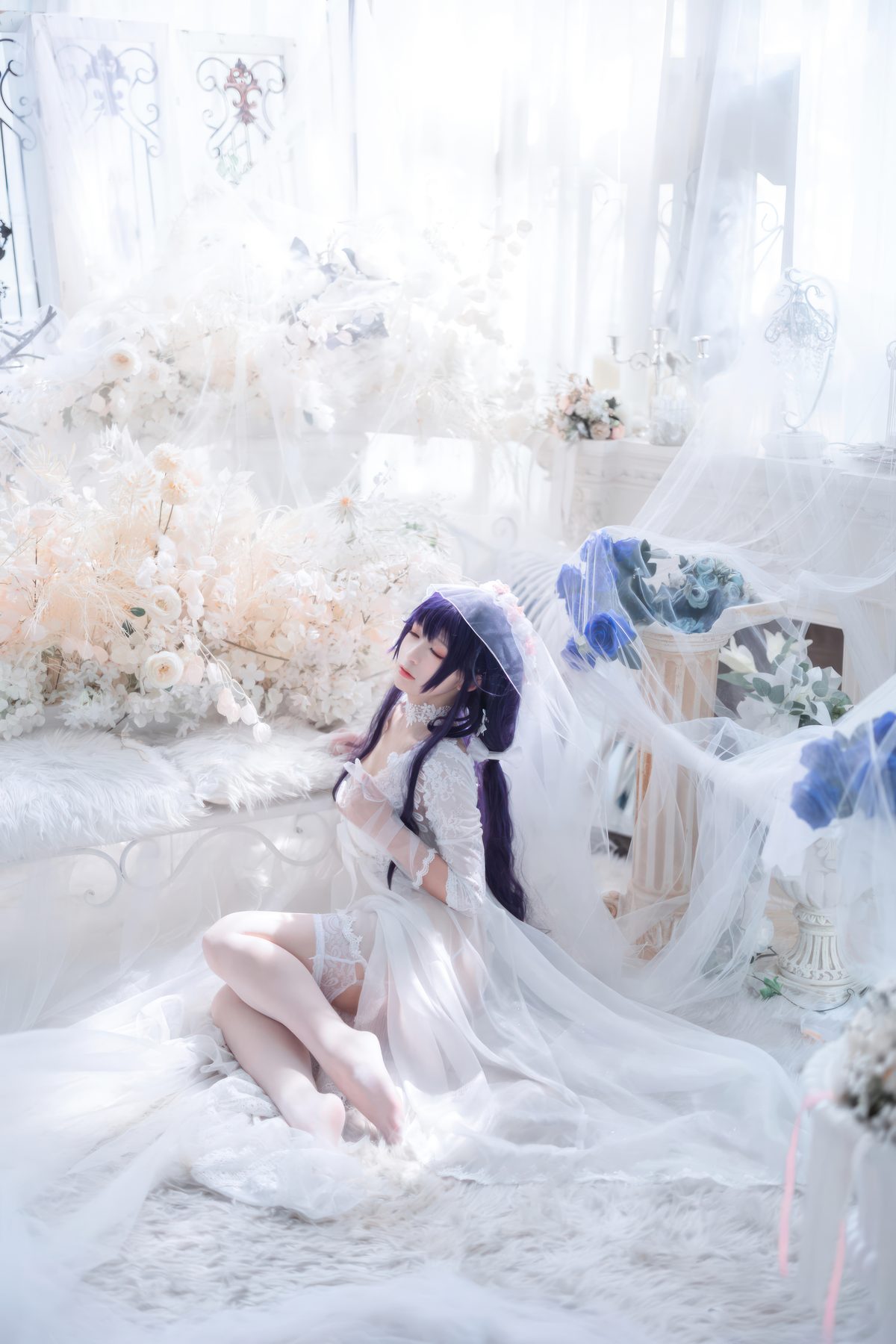 樱落酱 cosplay写真_碧蓝航线吾妻花嫁合集 | 樱落酱 COS吾妻花嫁全套图包 [19P]