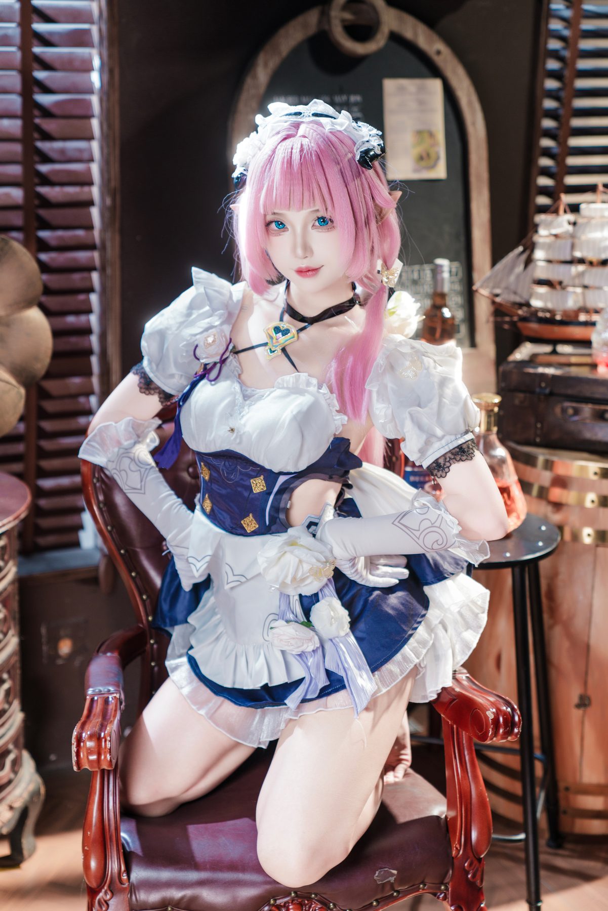 狐玖玖 爱莉希雅女仆 COS写真