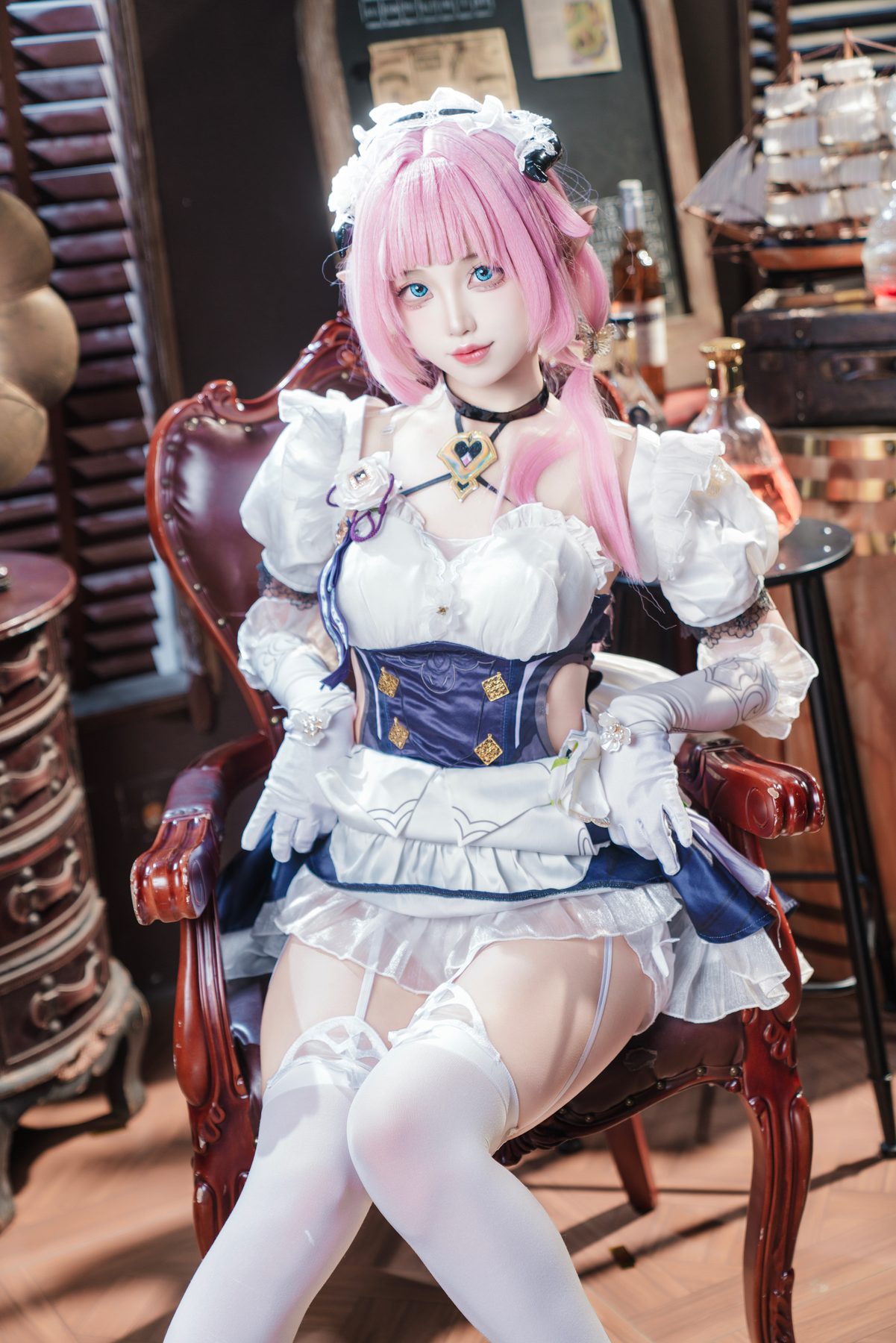 狐玖玖 爱莉希雅女仆 COS写真