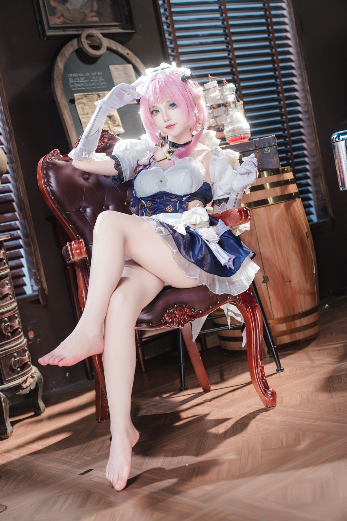 狐玖玖 爱莉希雅女仆 COS写真