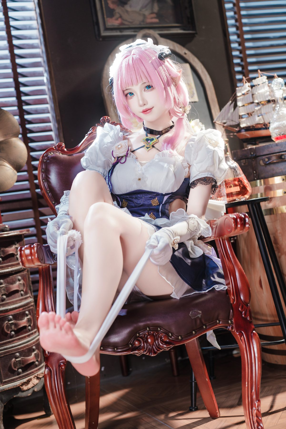 狐玖玖 爱莉希雅女仆 COS写真