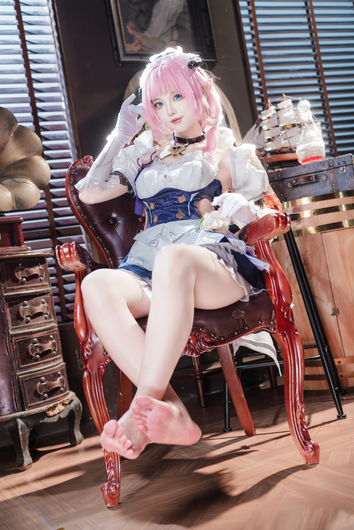 狐玖玖 爱莉希雅女仆 COS写真