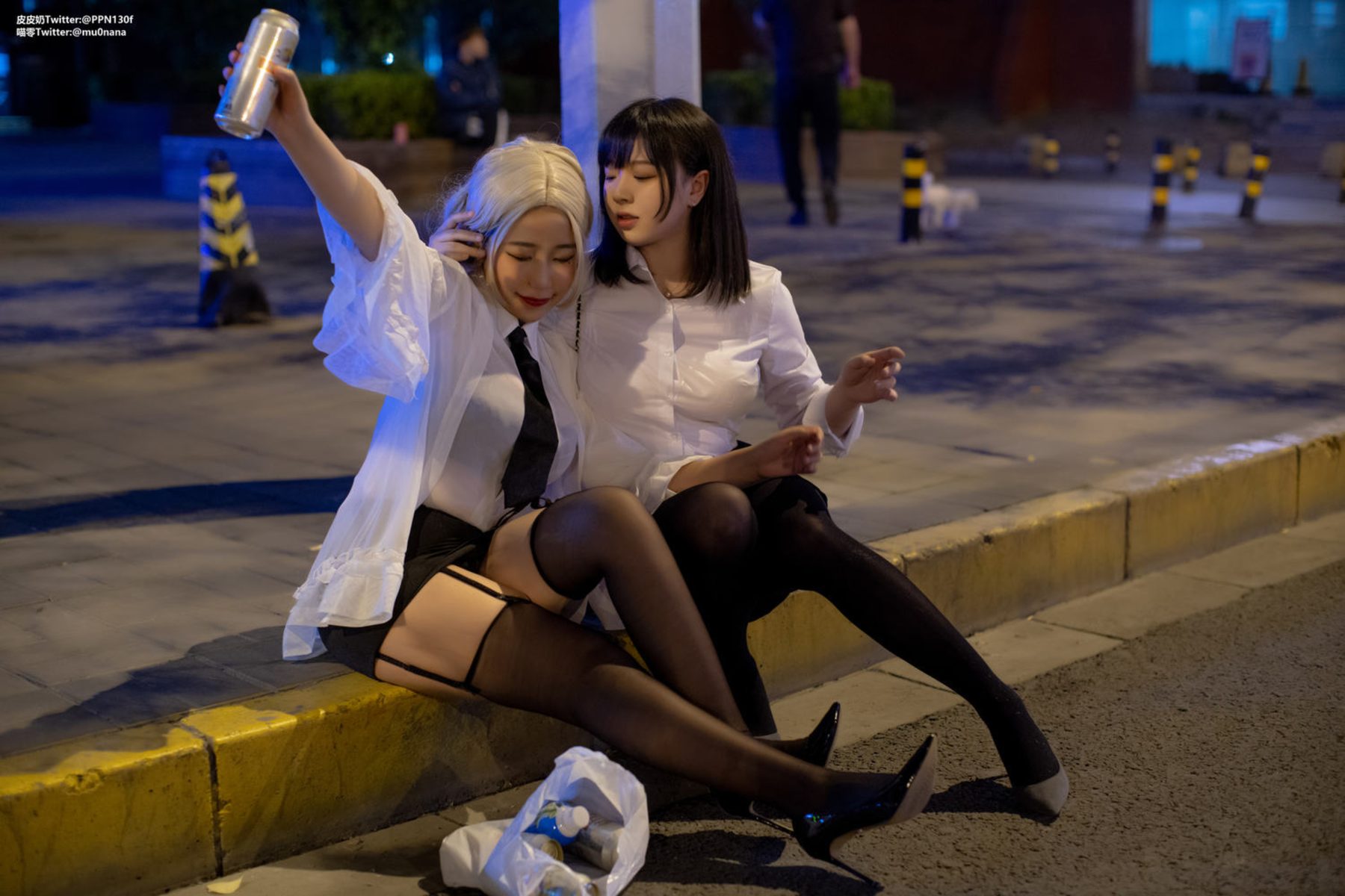 皮皮奶可可爱了啦 &穆零Mu0 双人兔兔 COS写真
