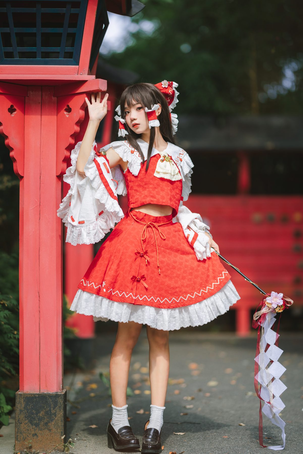 花柒Hana 森森仙短款灵梦 COS写真