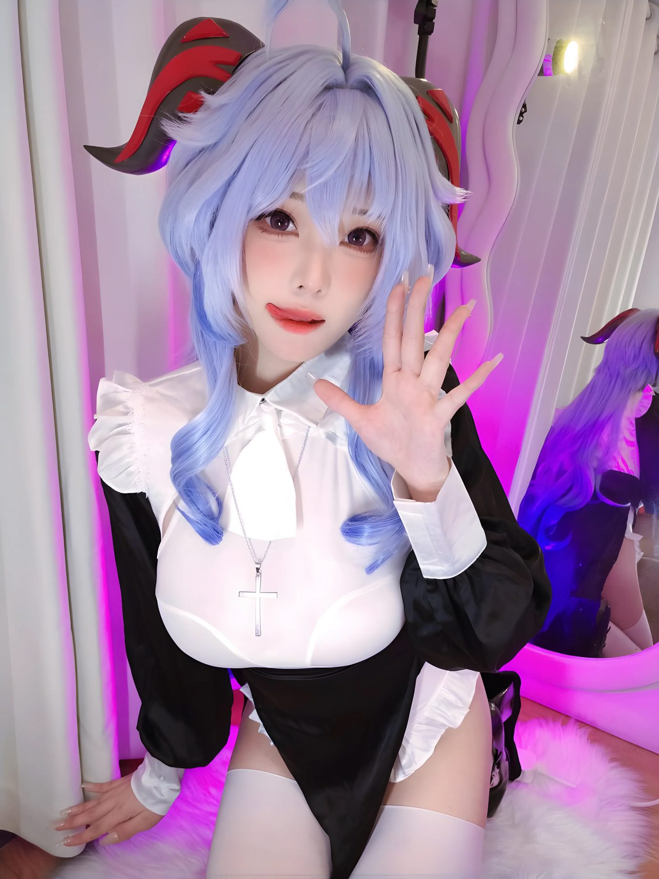 蜜汁猫裘 原神 甘雨修女 COS写真