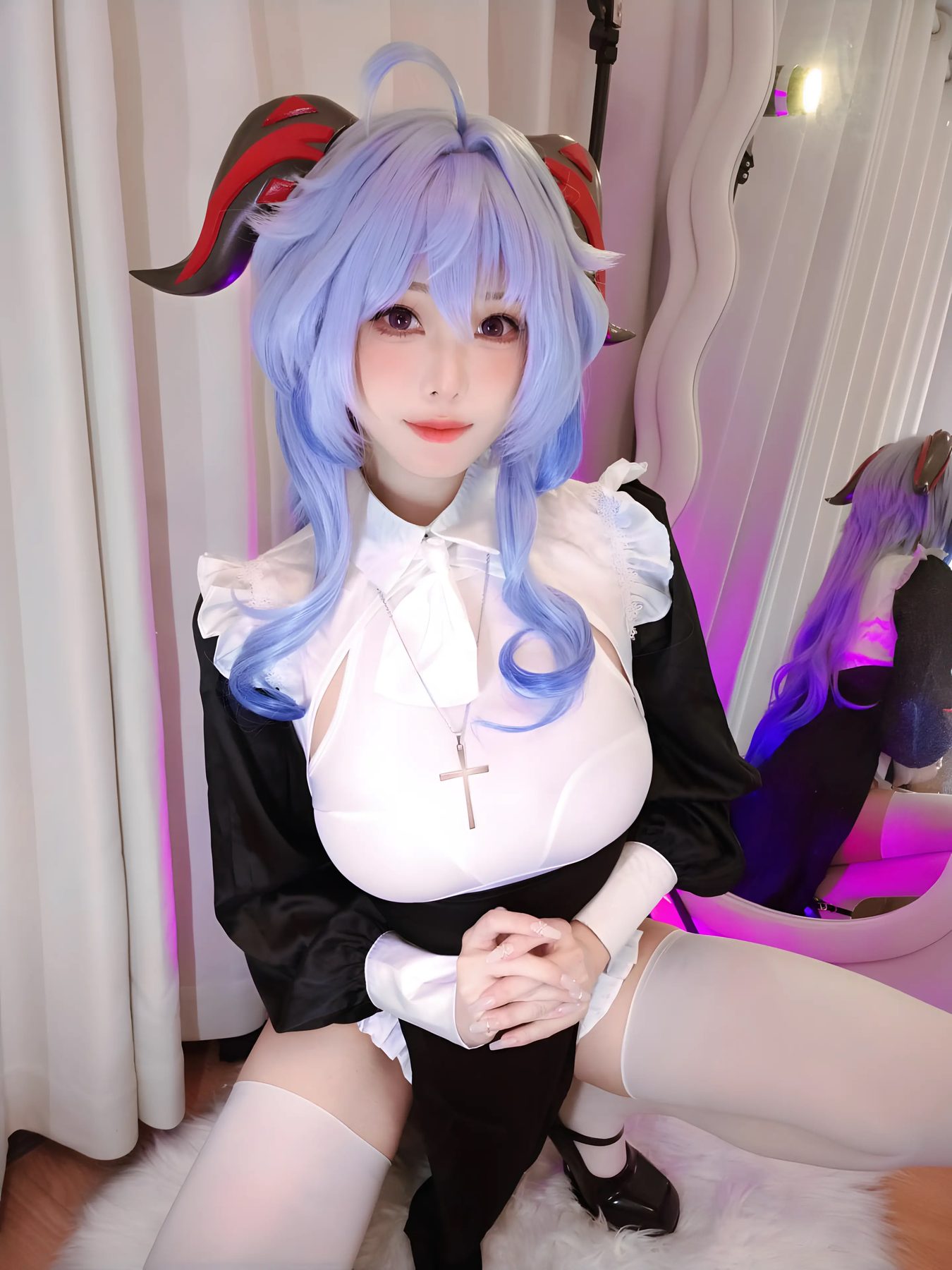 蜜汁猫裘 原神 甘雨修女 COS写真