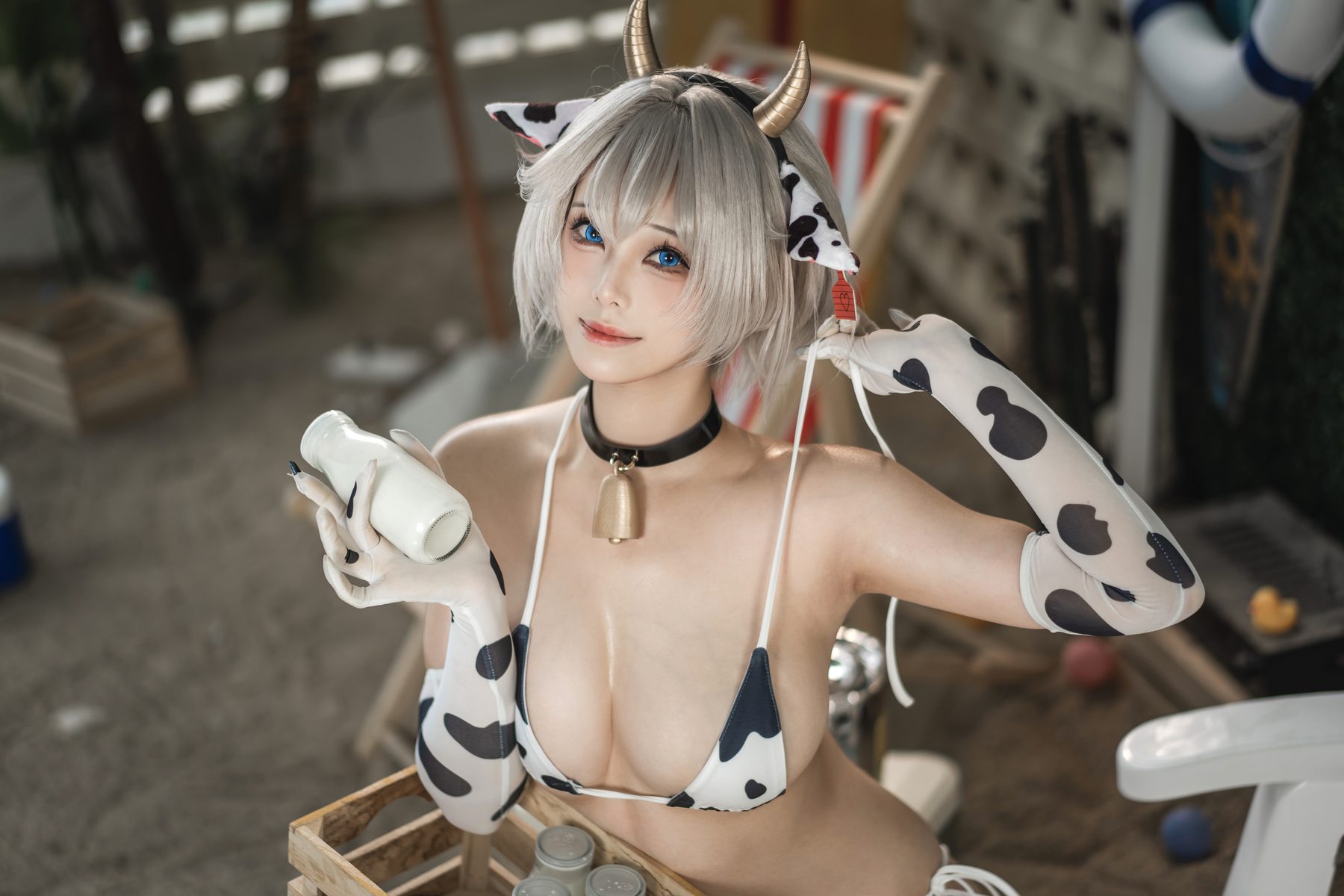 蜜汁猫裘 棕色尘埃 泰瑞丝 奶牛比基尼 173P2V 8 COS写真