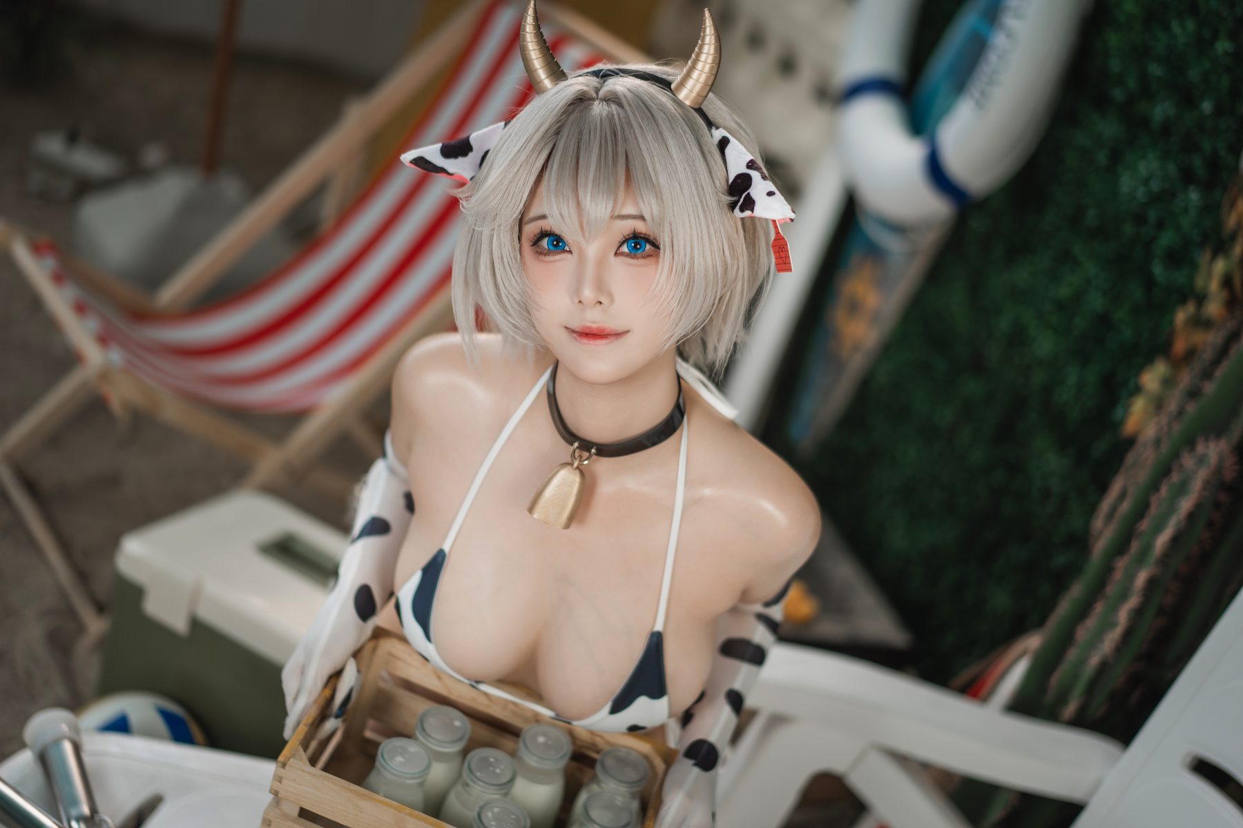 蜜汁猫裘 棕色尘埃 泰瑞丝 奶牛比基尼 173P2V 8 60GB1 COS写真