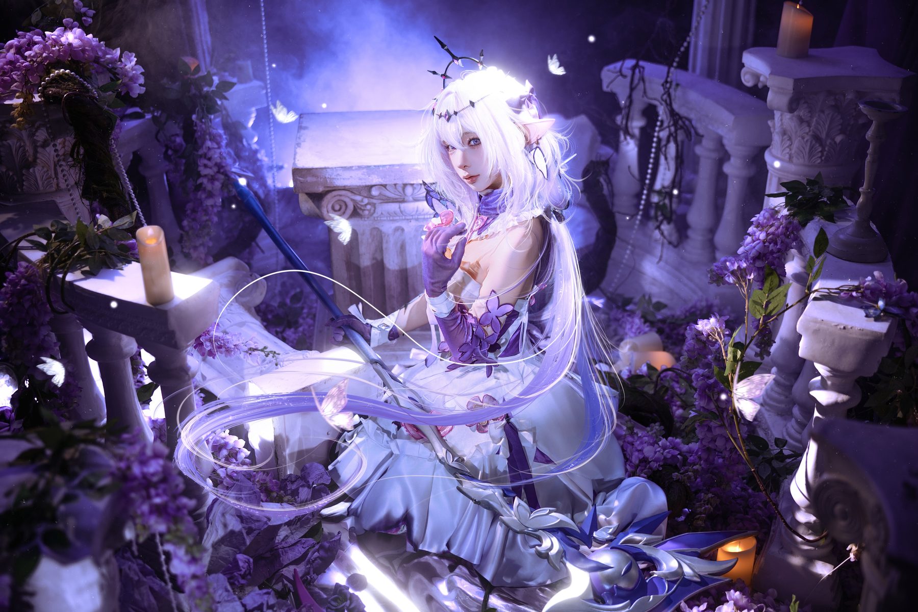 蠢沫沫 cosplay写真_崩坏·星穹铁道 遐蝶合集 | 蠢沫沫 COS遐蝶全套图包 [12P]