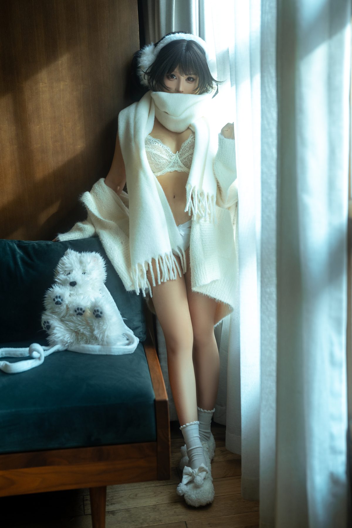 蠢沫沫 cosplay写真_白毛衣合集 | 蠢沫沫 COS白毛衣全套图包 [18P1V]