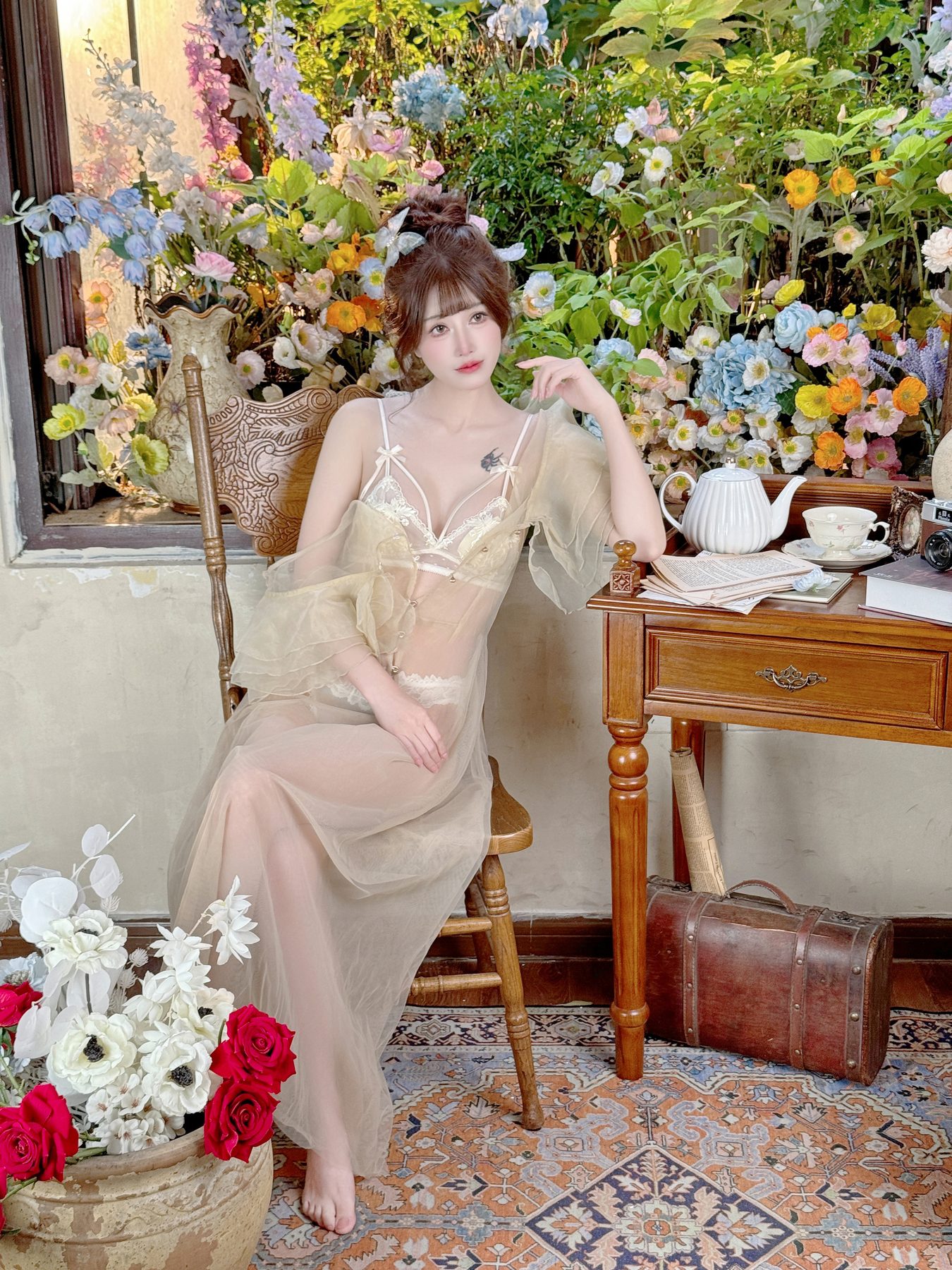 鹿八岁baby 深林的洁白花语 COS写真