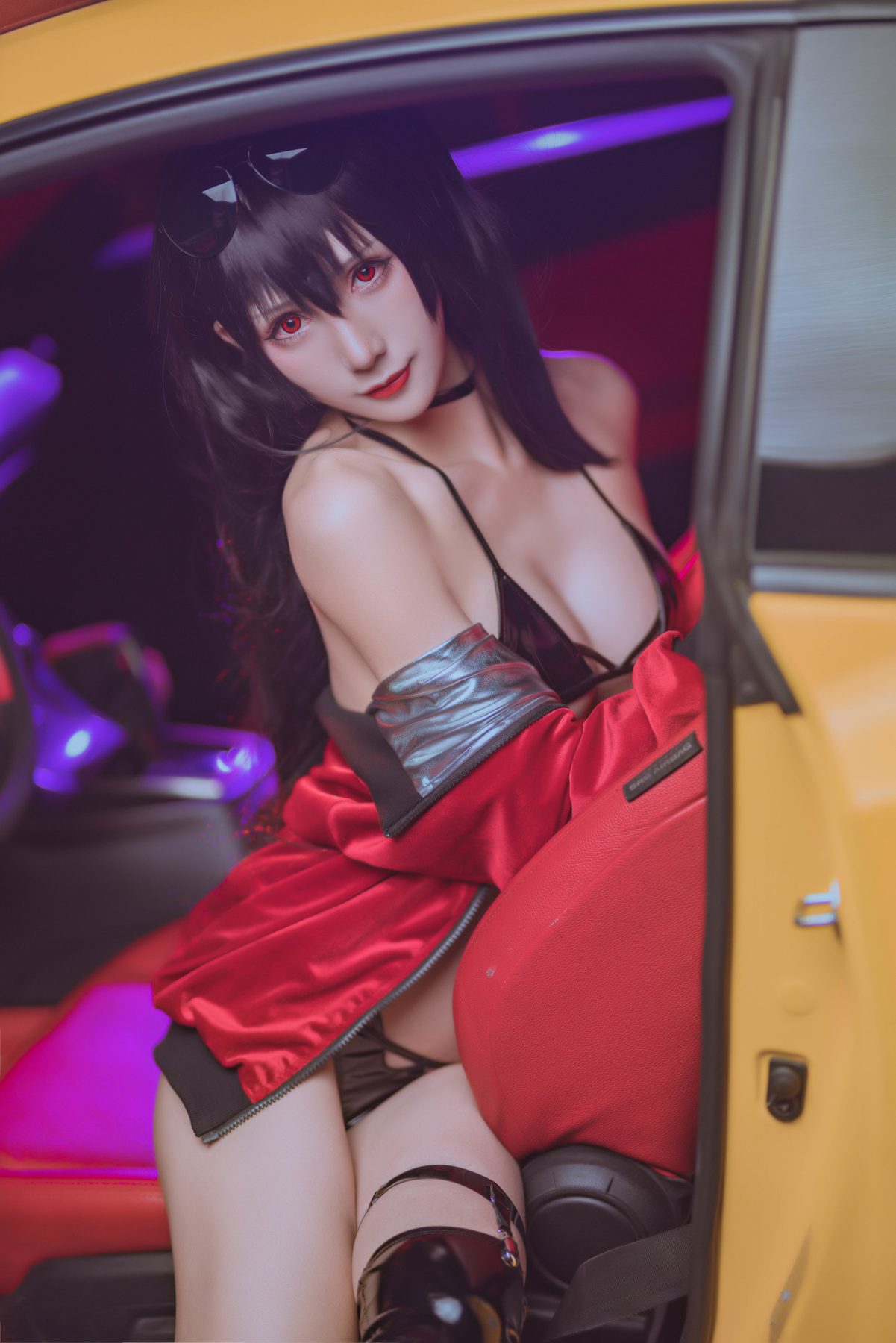 masaki雅祈 大凤机车服 COS写真
