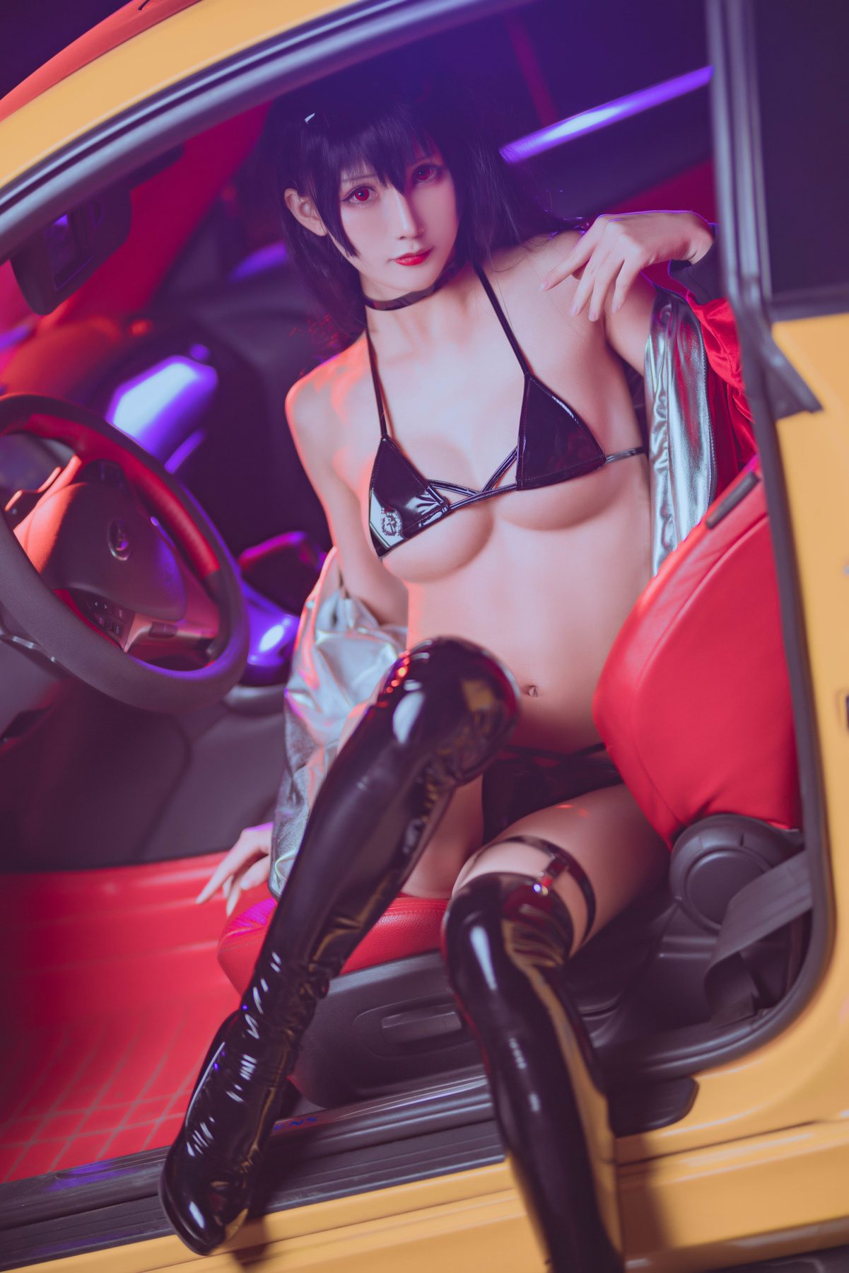 masaki雅祈 大凤机车服 COS写真