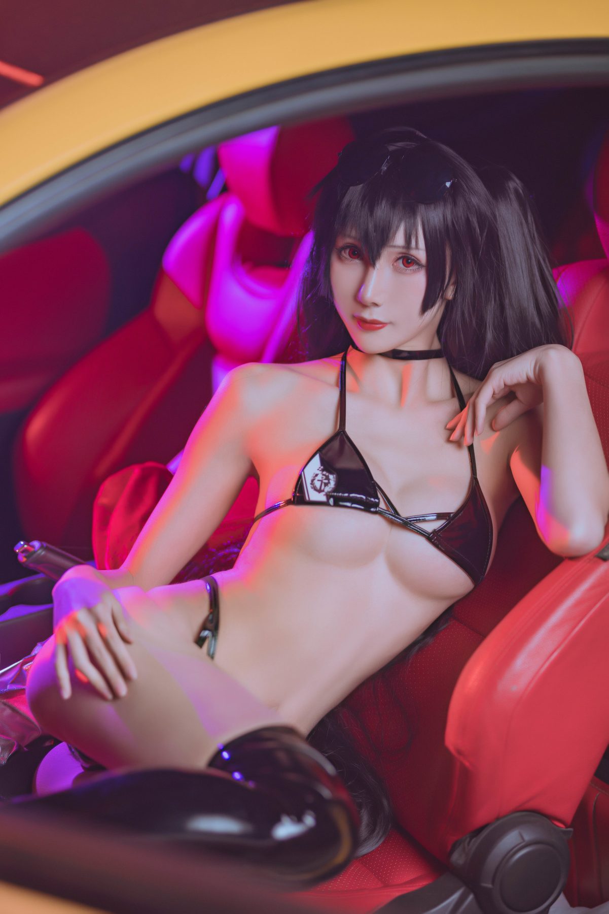 masaki雅祈 大凤机车服 COS写真