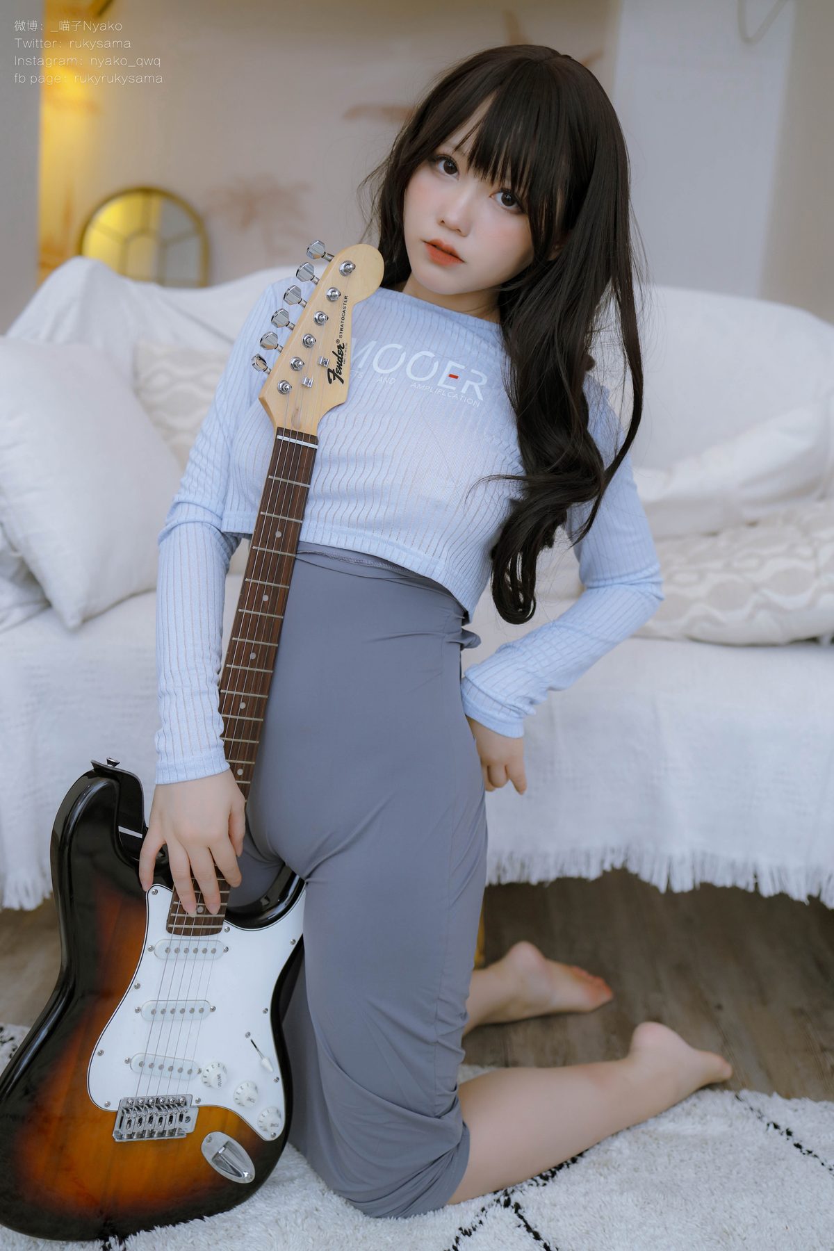 Nyako喵子 吉他妹妹 连衣裙 COS写真