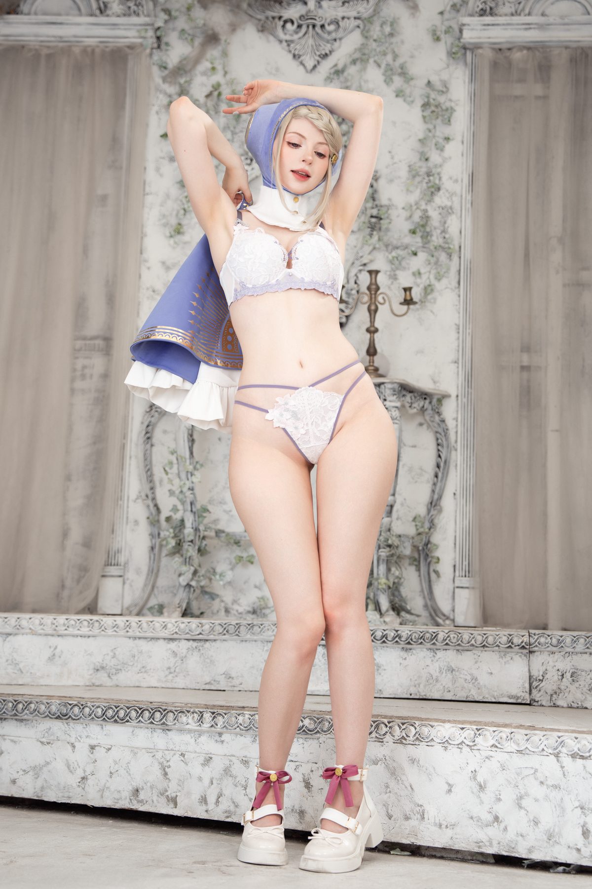 Peach milky Ingrid lingerie COS写真