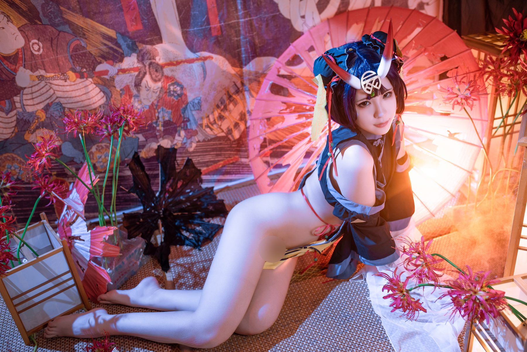 Quan冉有点饿 FGO 酒吞童子同人 小僵尸 COS写真
