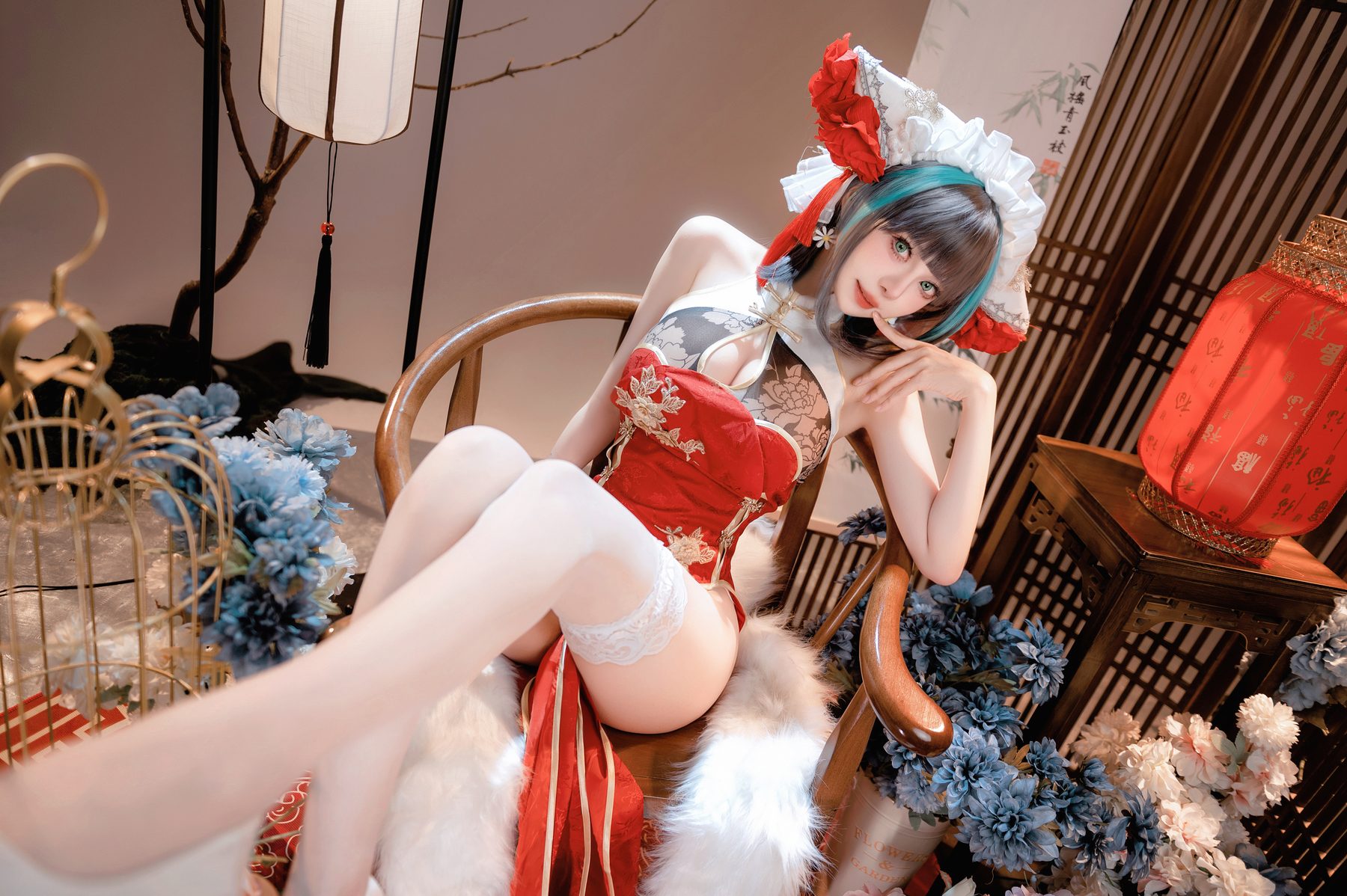 Shika小鹿鹿 碧蓝航线 新年柴郡 COS写真