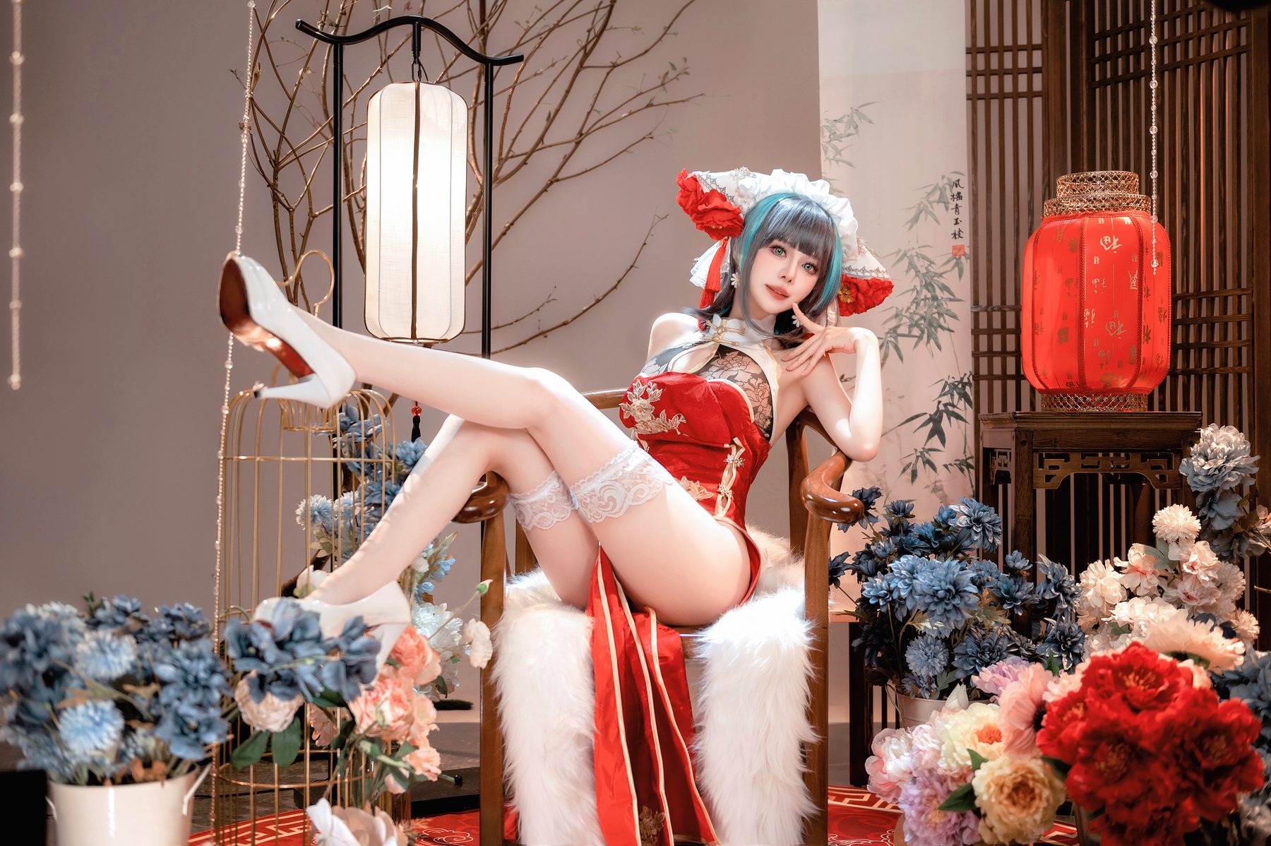 Shika小鹿鹿 碧蓝航线 新年柴郡 COS写真