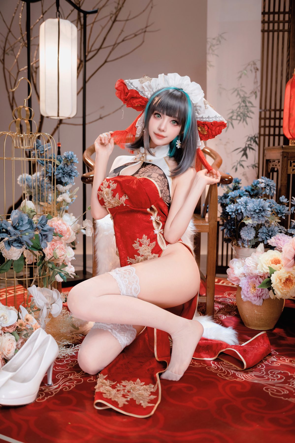 Shika小鹿鹿 碧蓝航线 新年柴郡 COS写真
