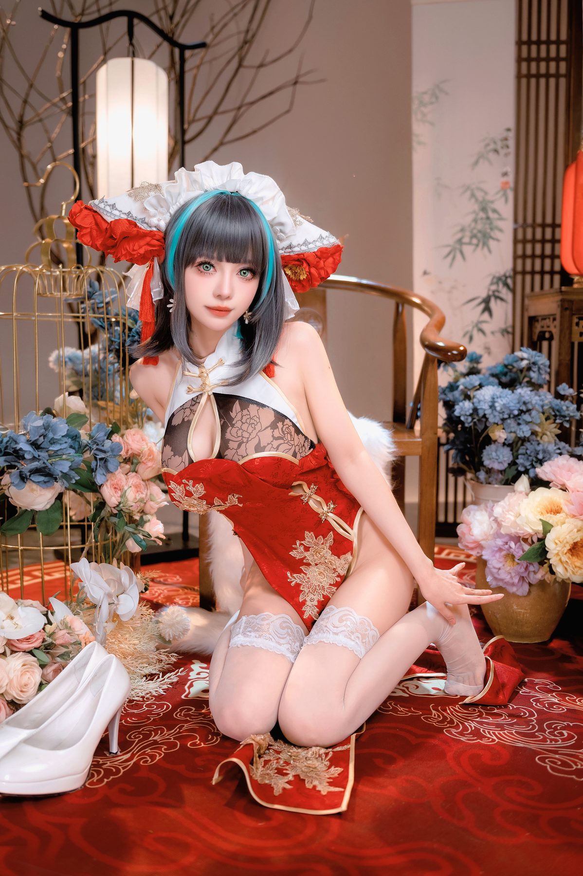 Shika小鹿鹿 碧蓝航线 新年柴郡 COS写真