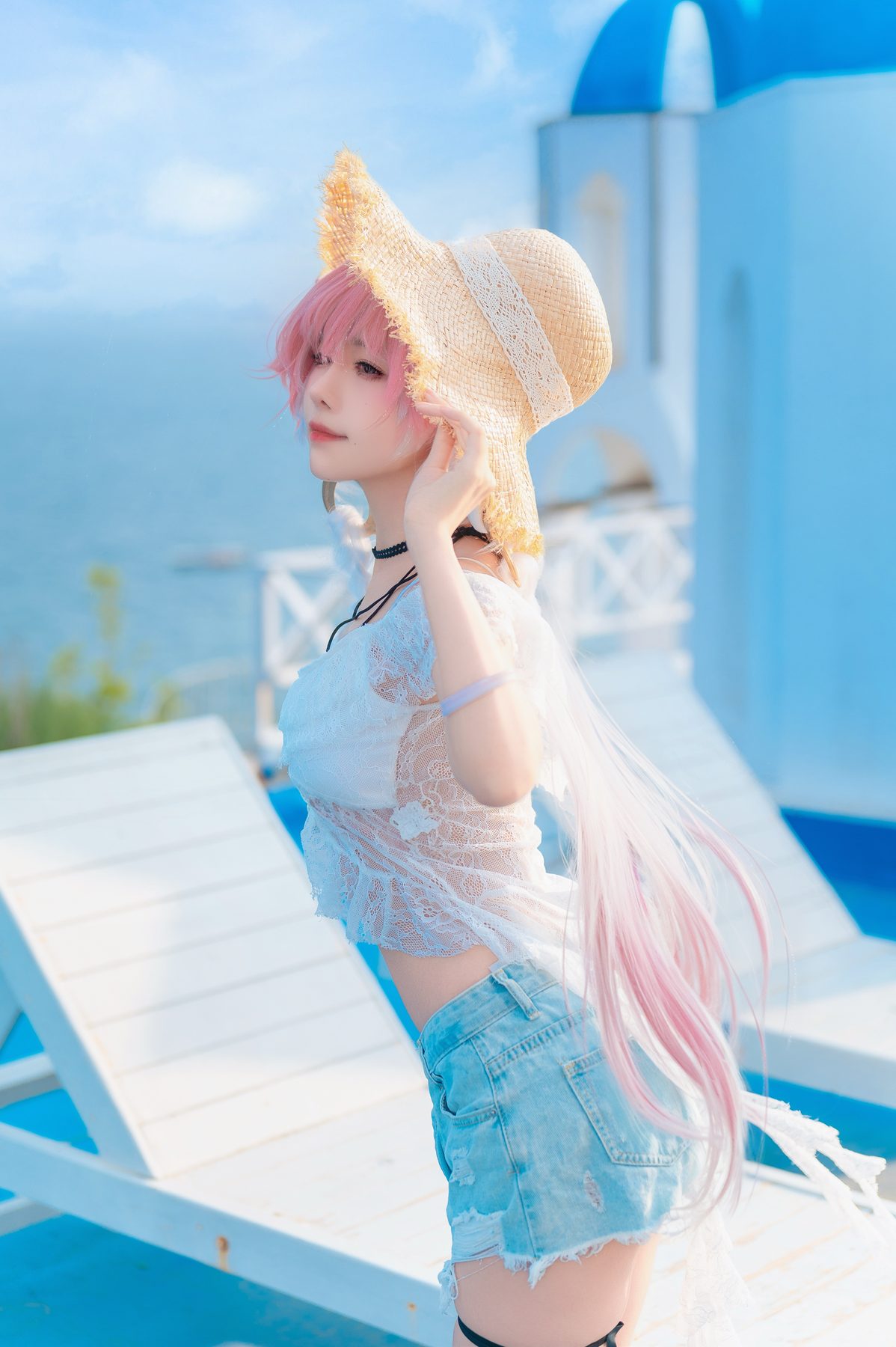 Shika小鹿鹿 鸣潮 长离 海 COS写真