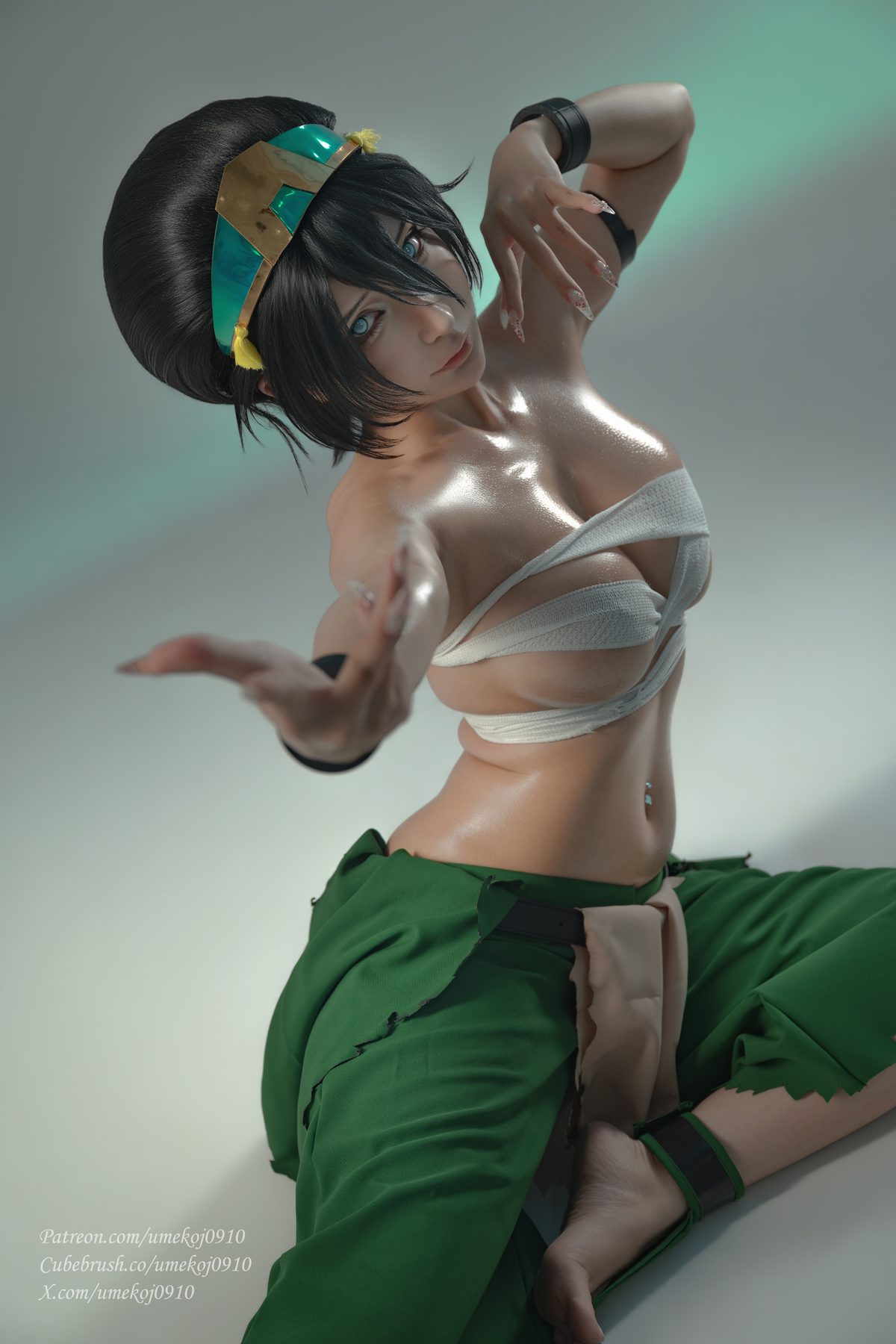 Umeko J cosplay写真_Toph Beifong合集 | Umeko J COS Toph Beifong全套图包 [88P-9V-1.46G]
