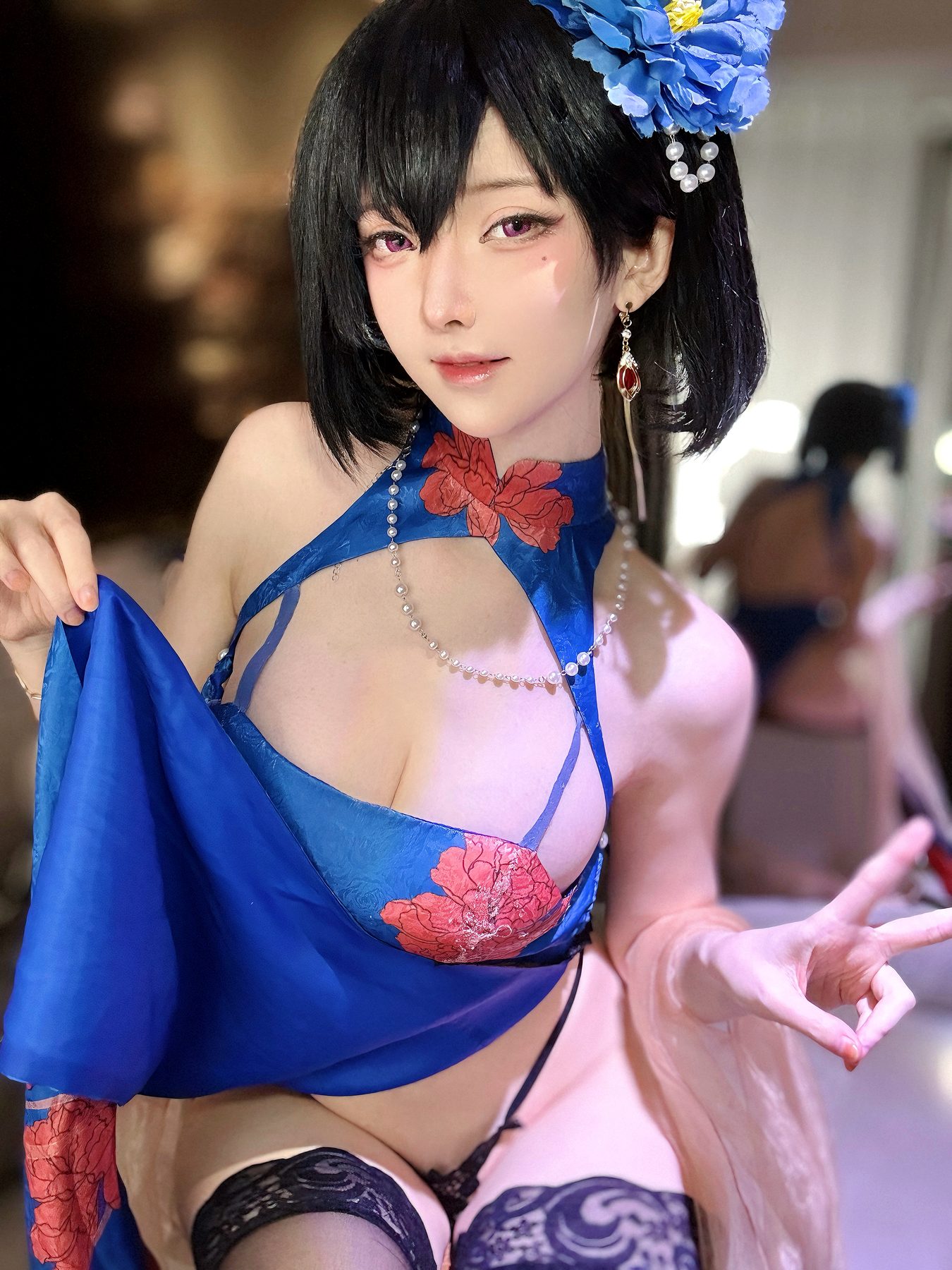 一小央泽 碧蓝航线 建武 旗袍 87P7V 1 COS写真