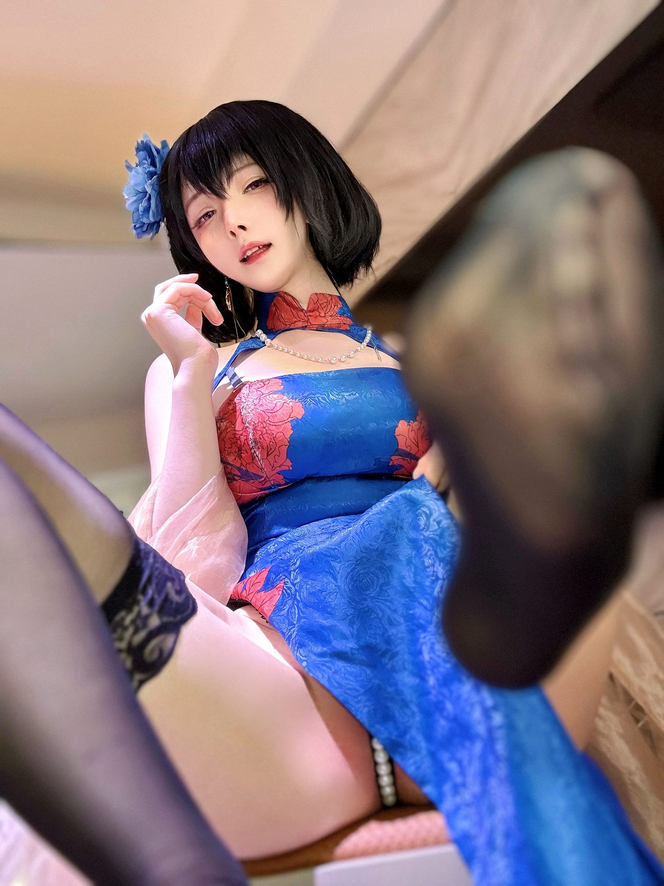 一小央泽 碧蓝航线 建武 旗袍 87P7V 1 COS写真