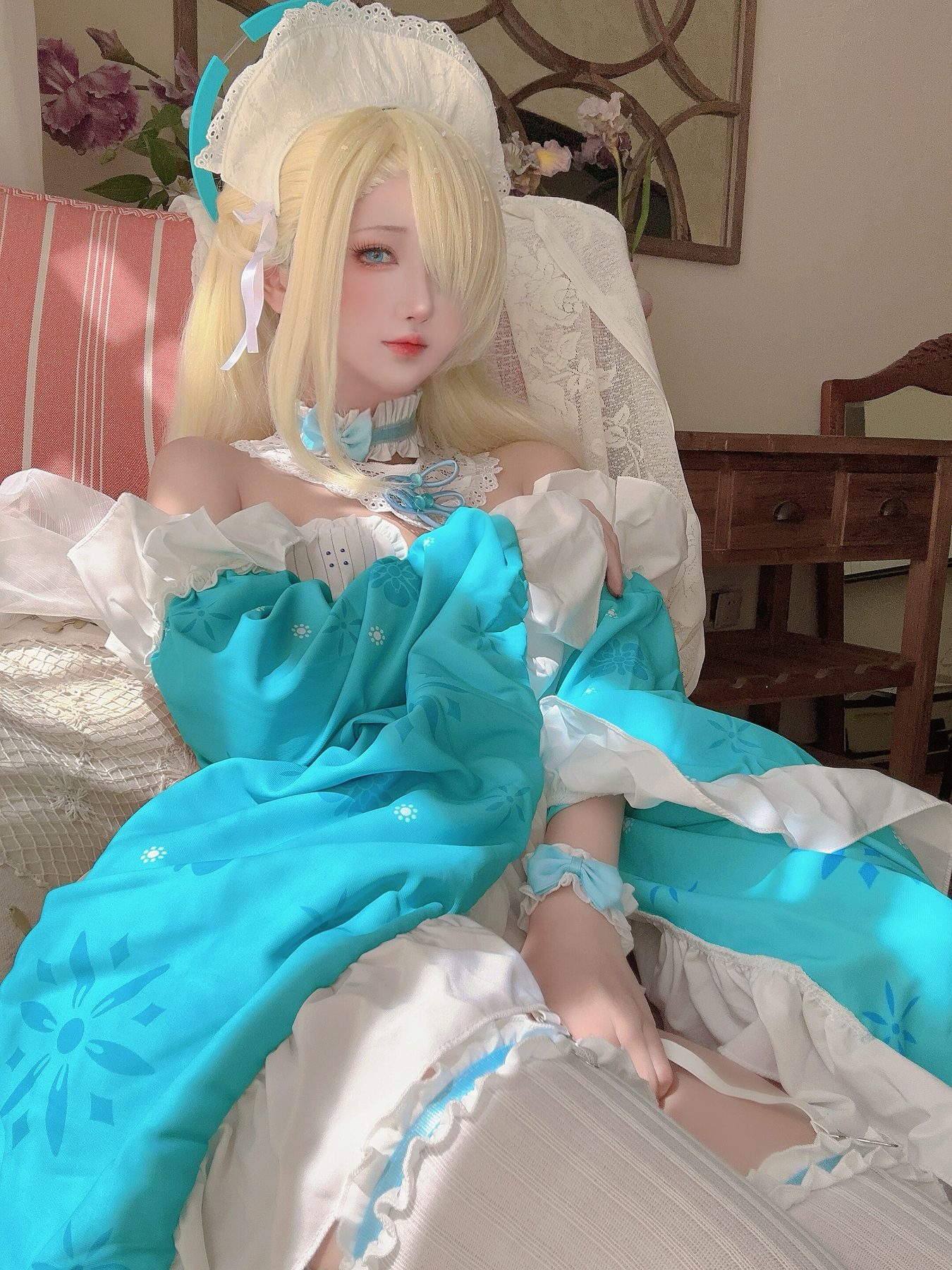 三度 69 蔚蓝档案 明日奈内衣女仆61P 2V 267 COS写真