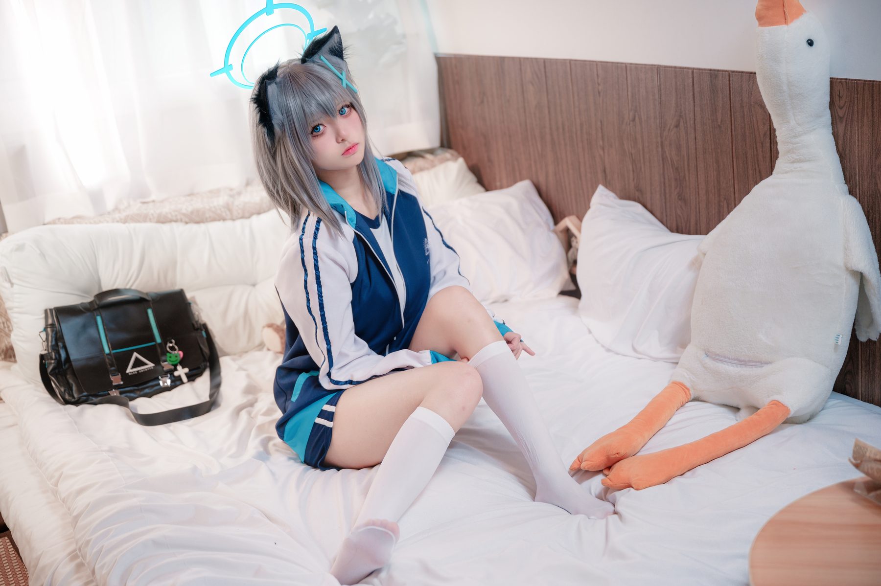 九柒喵 cosplay写真_体操服白子合集 | 九柒喵 COS体操服白子全套图包 [17P]