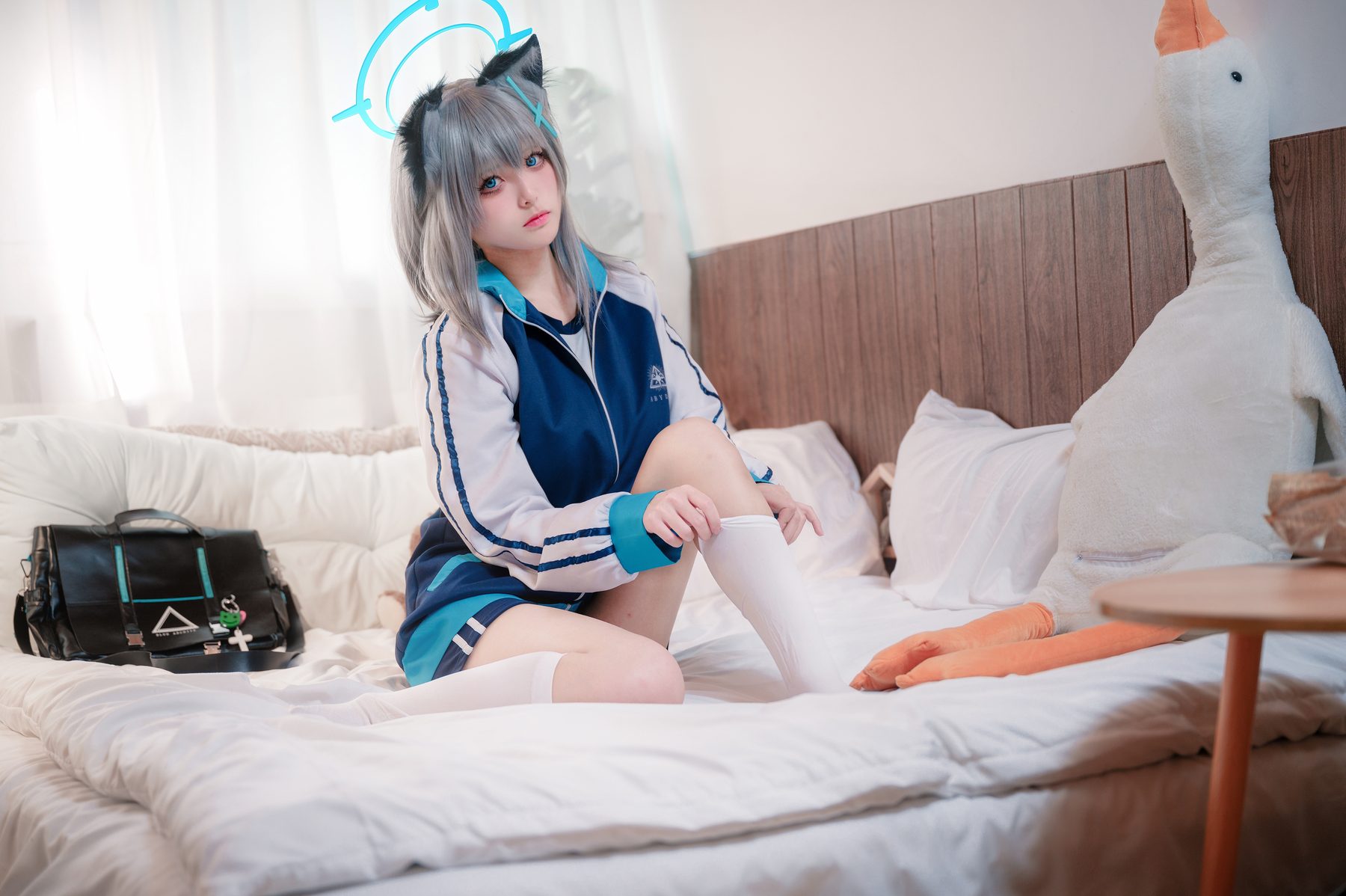九柒喵 体操服白子 COS写真