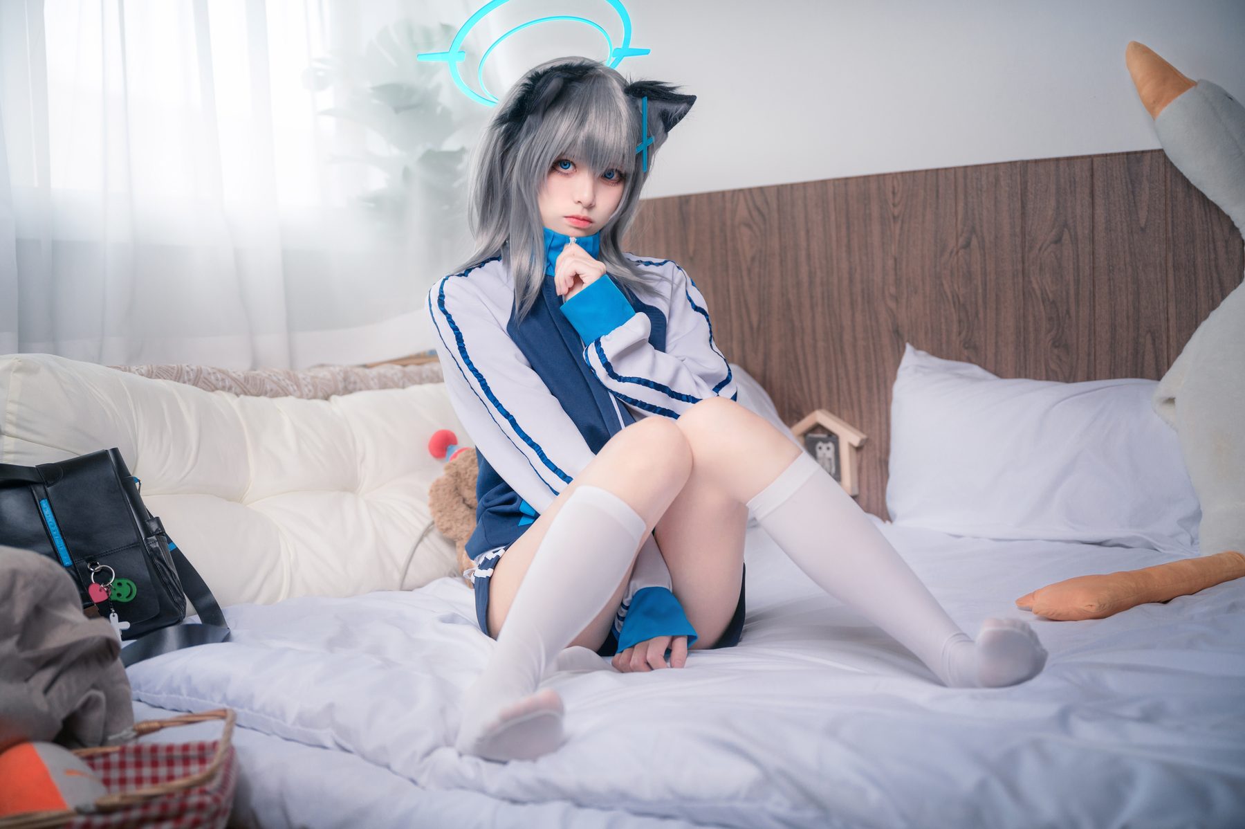 九柒喵 体操服白子 COS写真