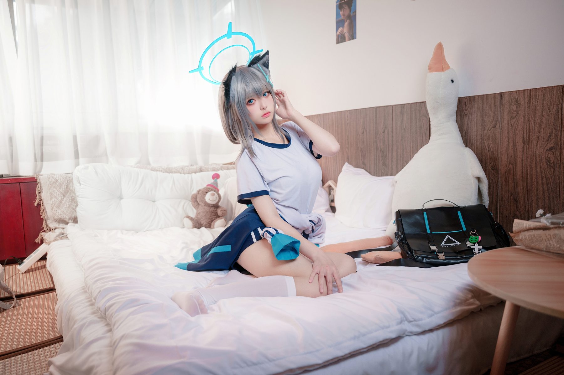 九柒喵 体操服白子 COS写真