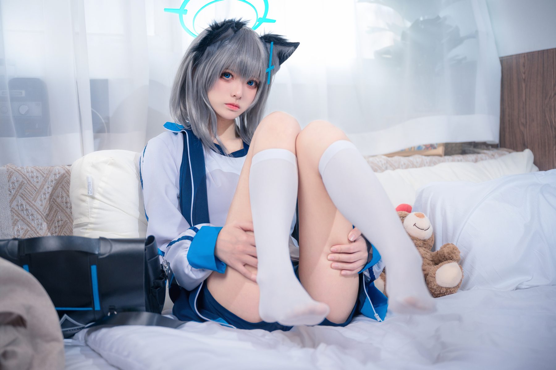 九柒喵 体操服白子 COS写真