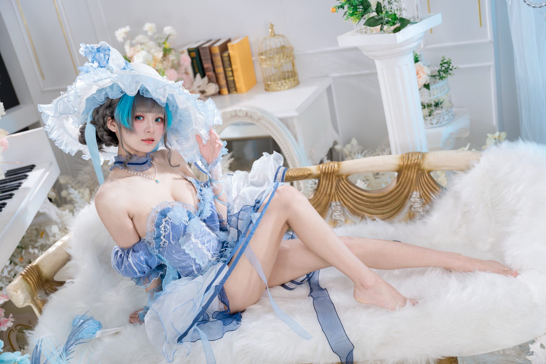 碧蓝航线 九柒喵 柴郡 冰雪 废稿 COS写真