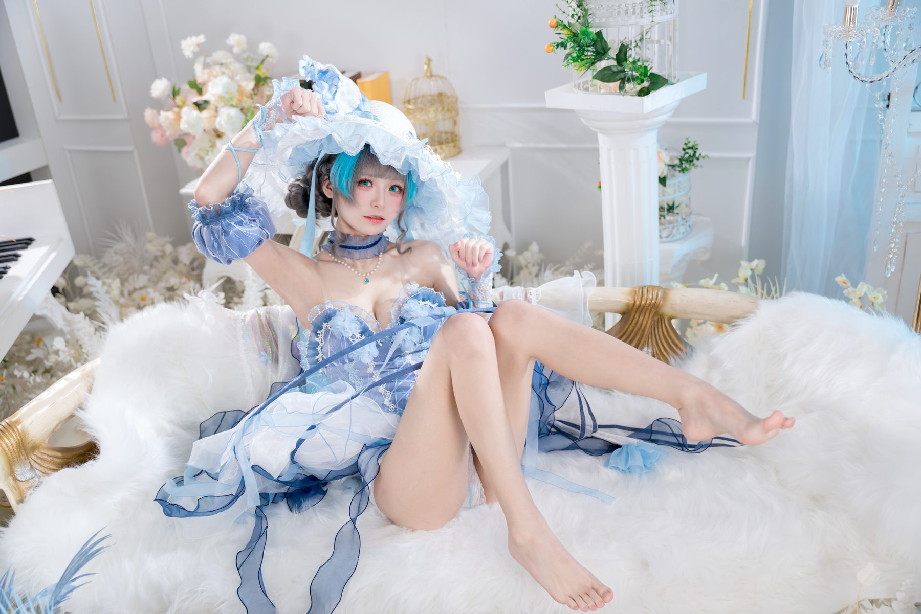 碧蓝航线 九柒喵 柴郡 冰雪 废稿 COS写真