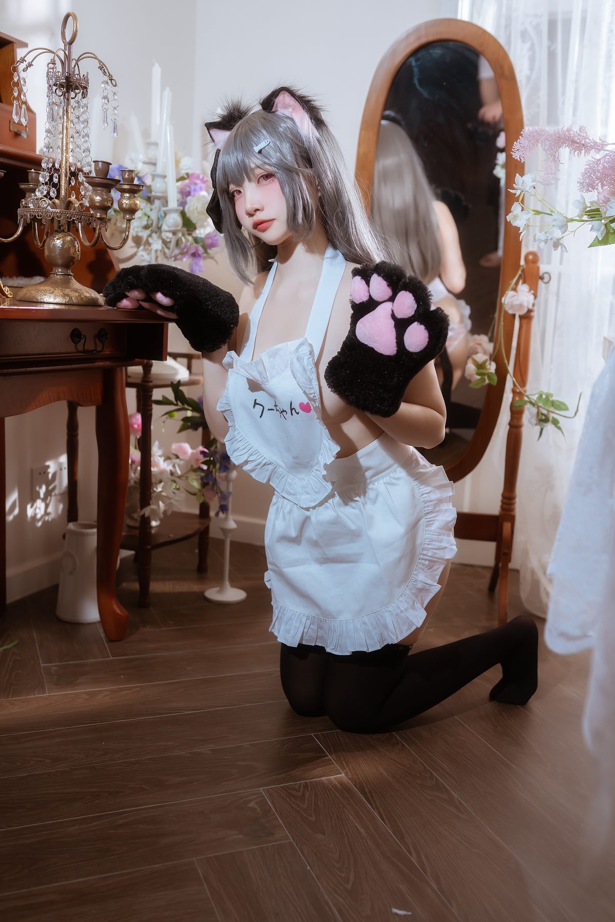 二佐Nisa 碧蓝水星纪念围裙 COS写真