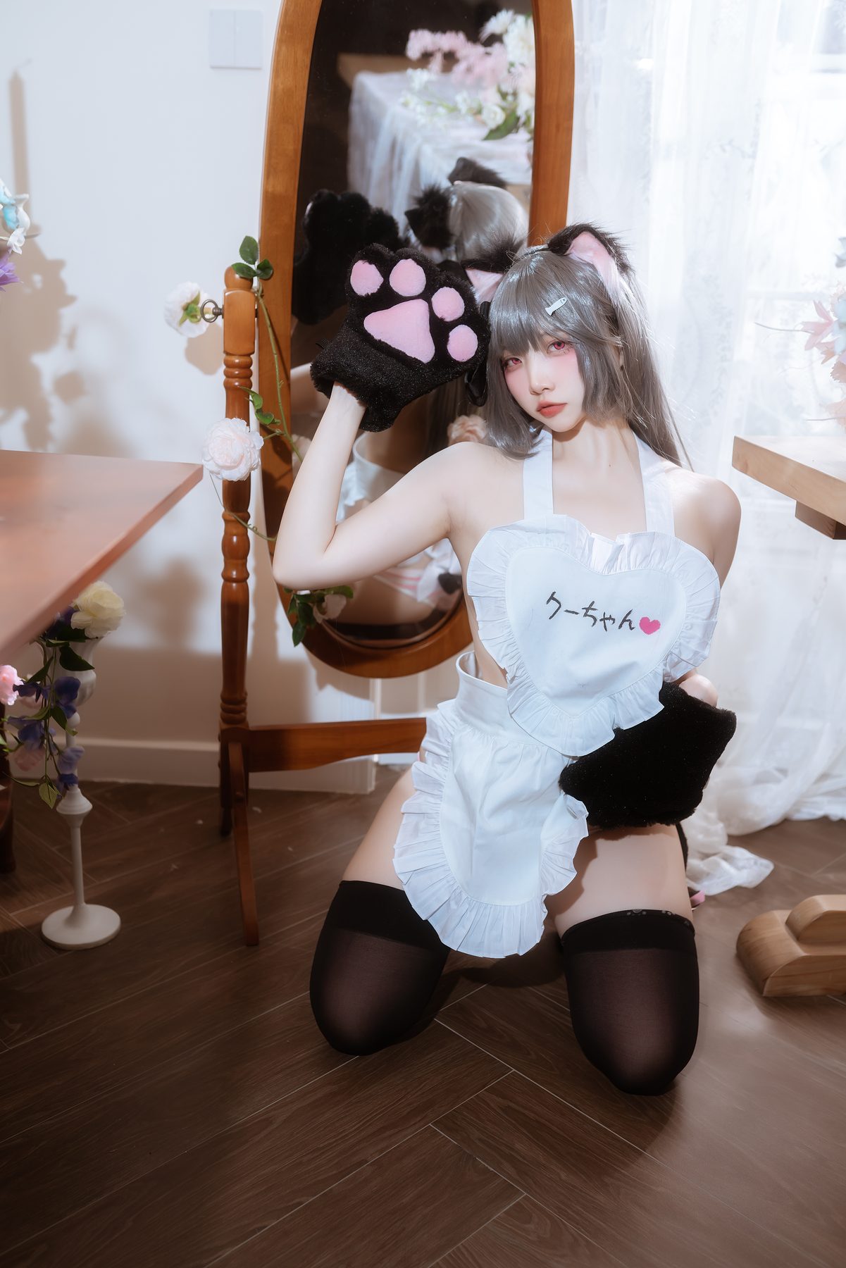 二佐Nisa 碧蓝水星纪念围裙 COS写真
